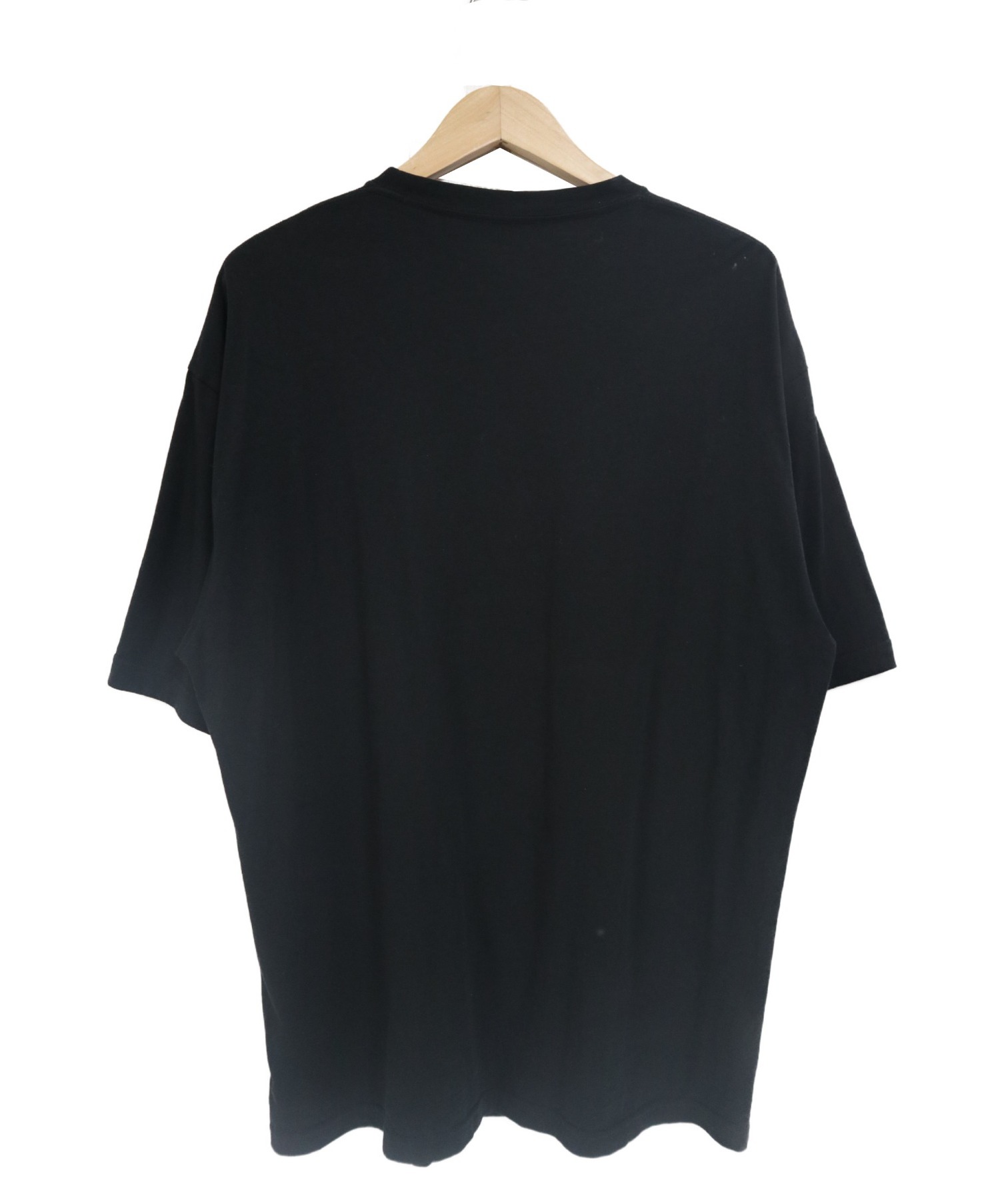 BALENCIAGA (バレンシアガ) プリントロゴTシャツ ブラック サイズ:XS 492258 TYK23　BB BALENCIAGA MODE