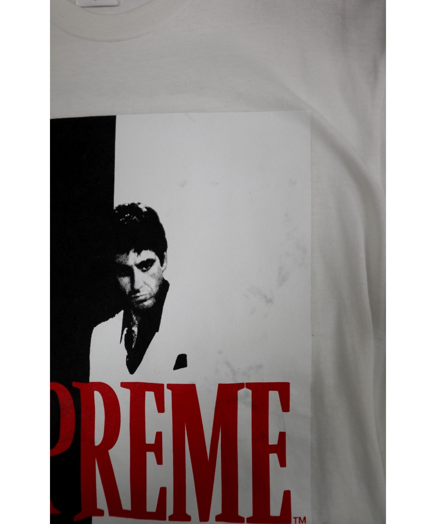 SUPREME (シュプリーム) スカーフェイススプリットTシャツ ホワイト サイズ:S 17AW Scarface Split Tee