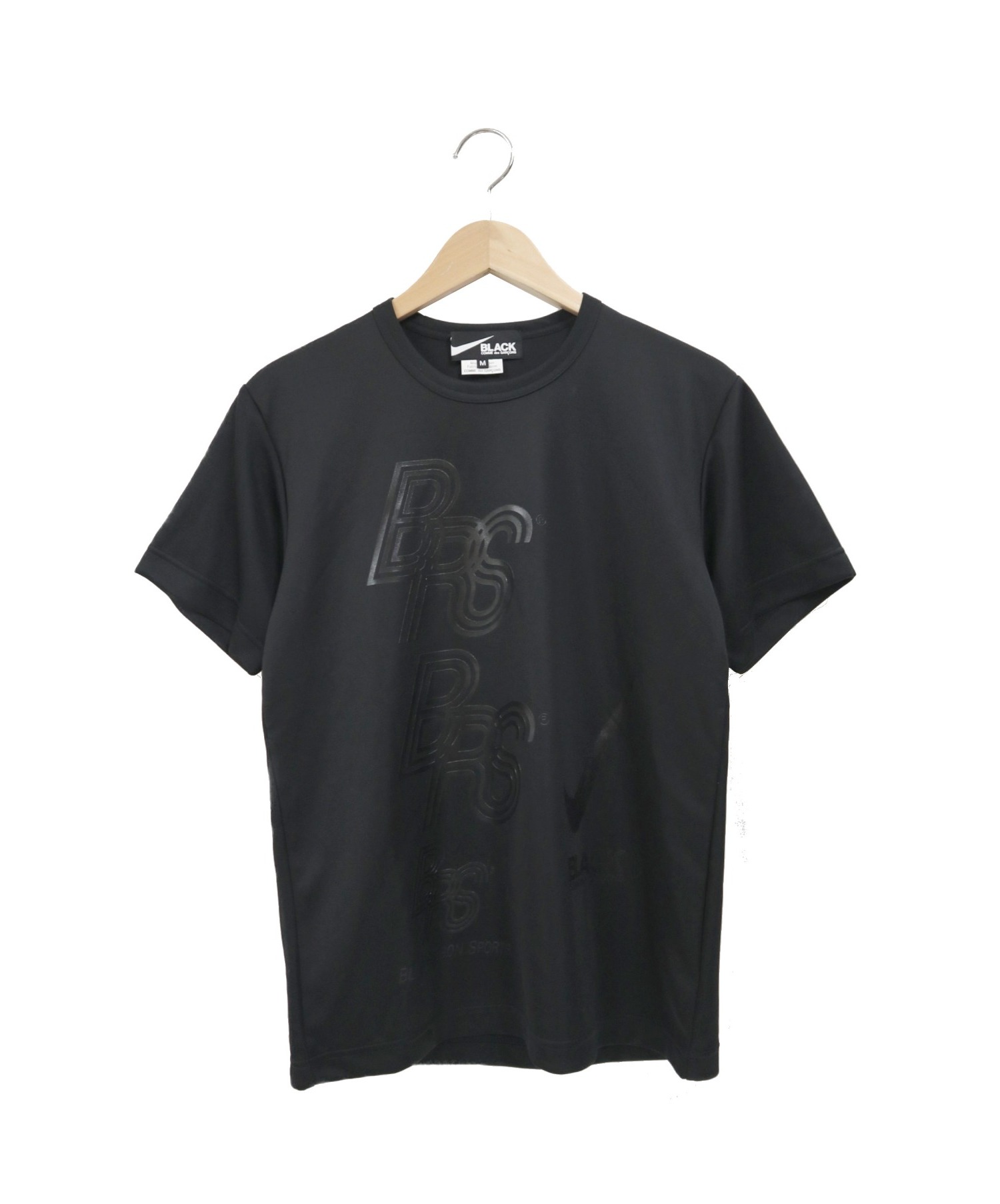 BLACK COMME des GARCONS×NIKE (ブラックコムデギャルソン×ナイキ) コラボプリントTシャツ ブラック サイズ:M  1E-T102 AD2020