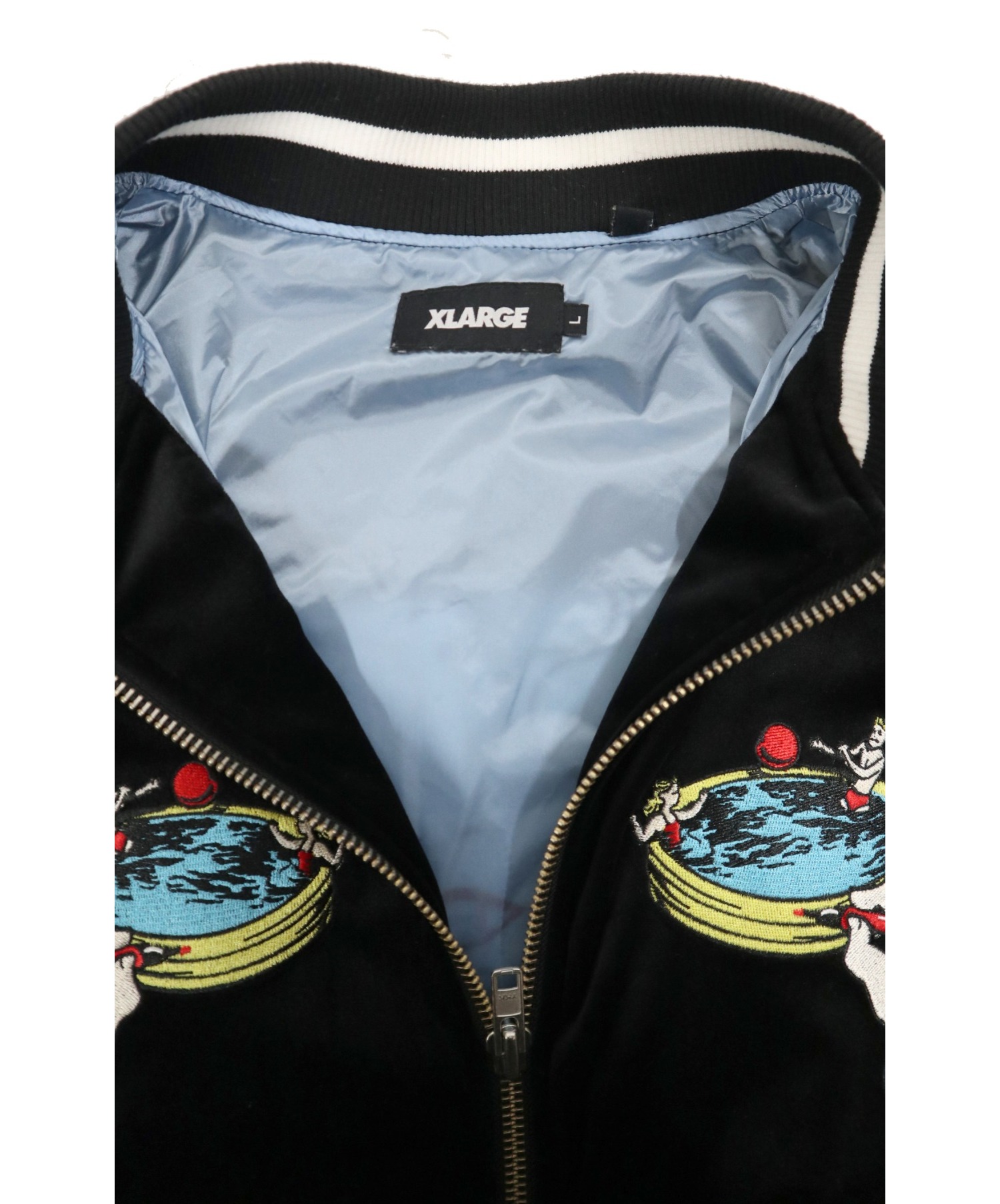 X-LARGE (エクストララージ) スーベニアジャケット(スカジャン) ブラック サイズ:L 01201505 SOUVENIR JACKET