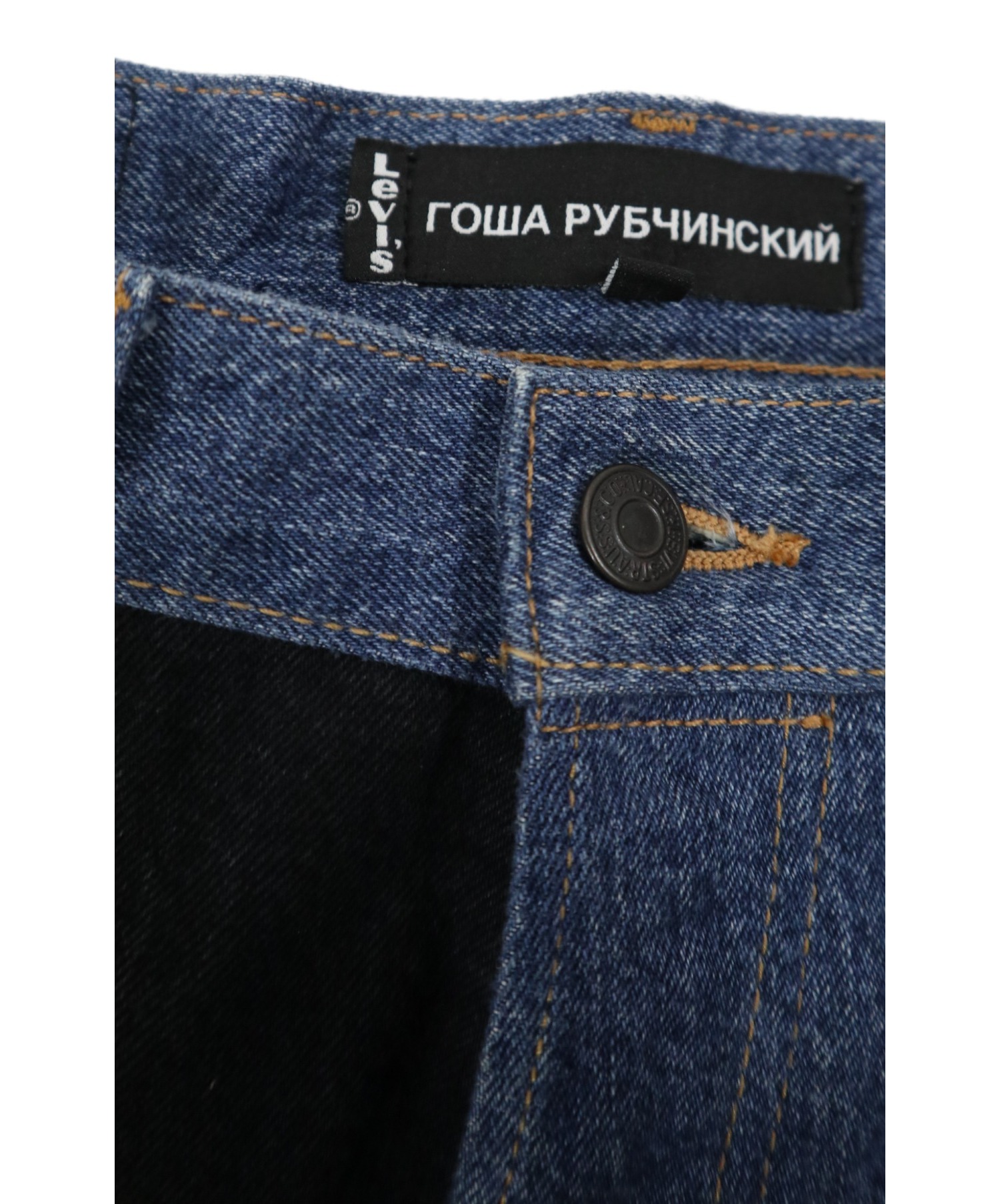 Gosha Rubchinskiy× x LEVI'S (ゴーシャラブチンスキー×リーバイス) 構築デニムパンツ スカイブルー サイズ: 76cm  (W30) 501 Patchwork trousers pant