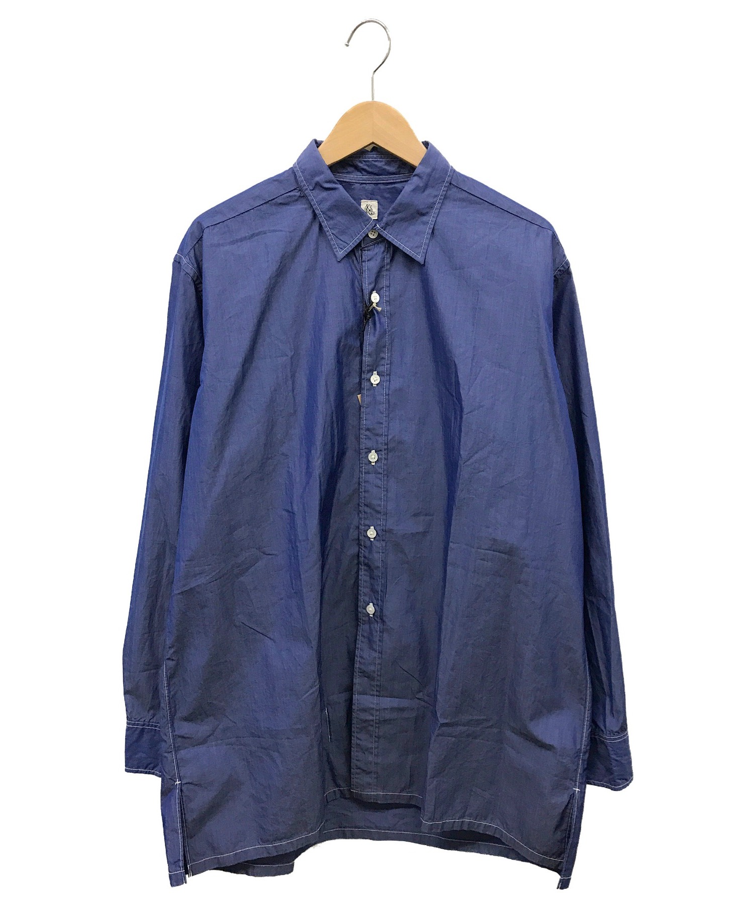 KAPTAIN SUNSHINE (キャプテンサンシャイン) レギュラーカラーシャツ ブルー サイズ:40 未使用品
