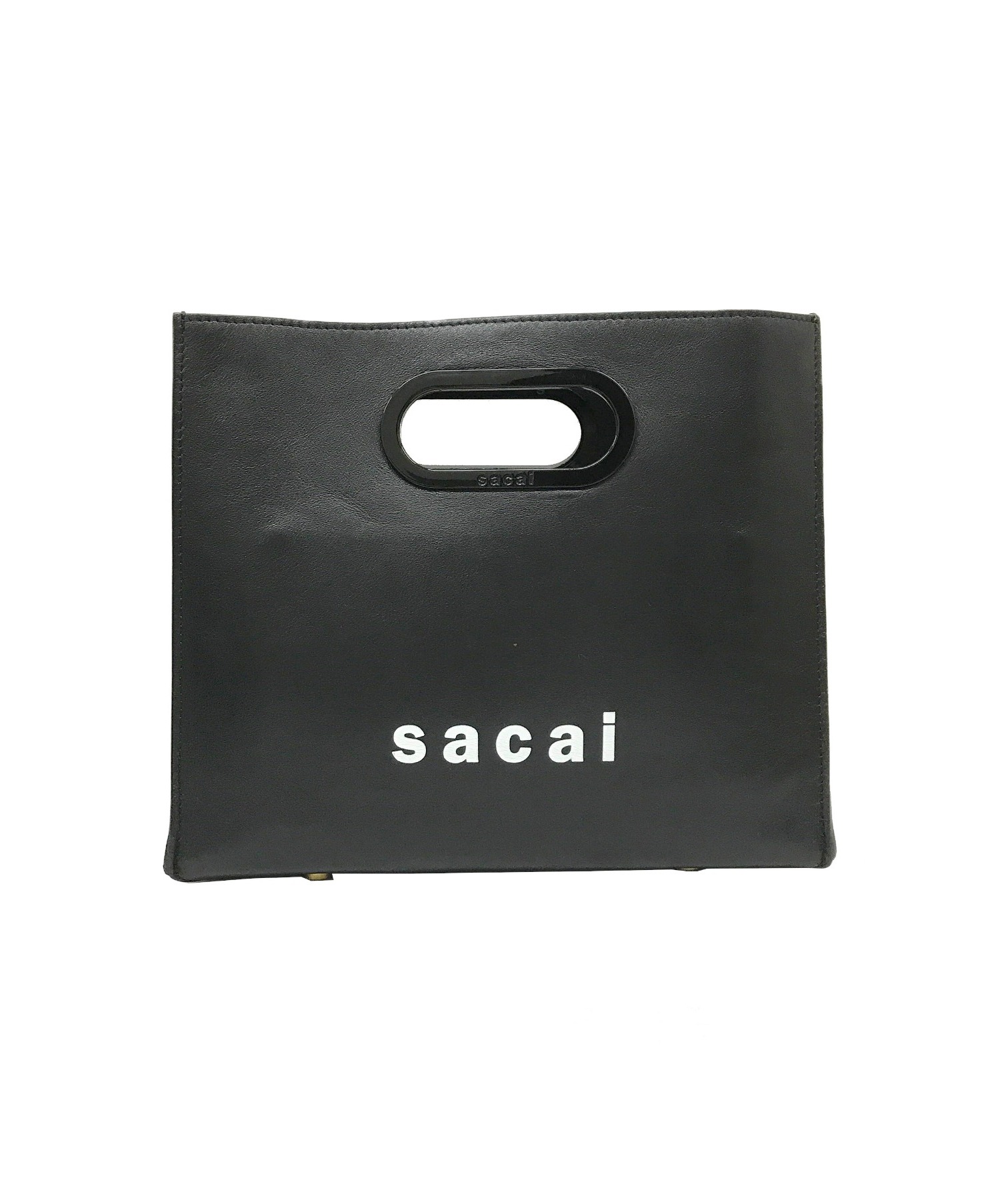 sacai (サカイ) ロゴハンドバッグ ブラック サイズ:下記参照 Logo Hand Bag