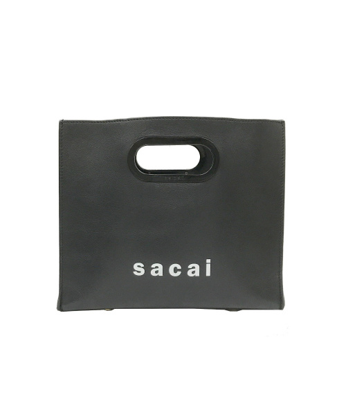 中古・古着通販】sacai (サカイ) ロゴハンドバッグ ブラック サイズ