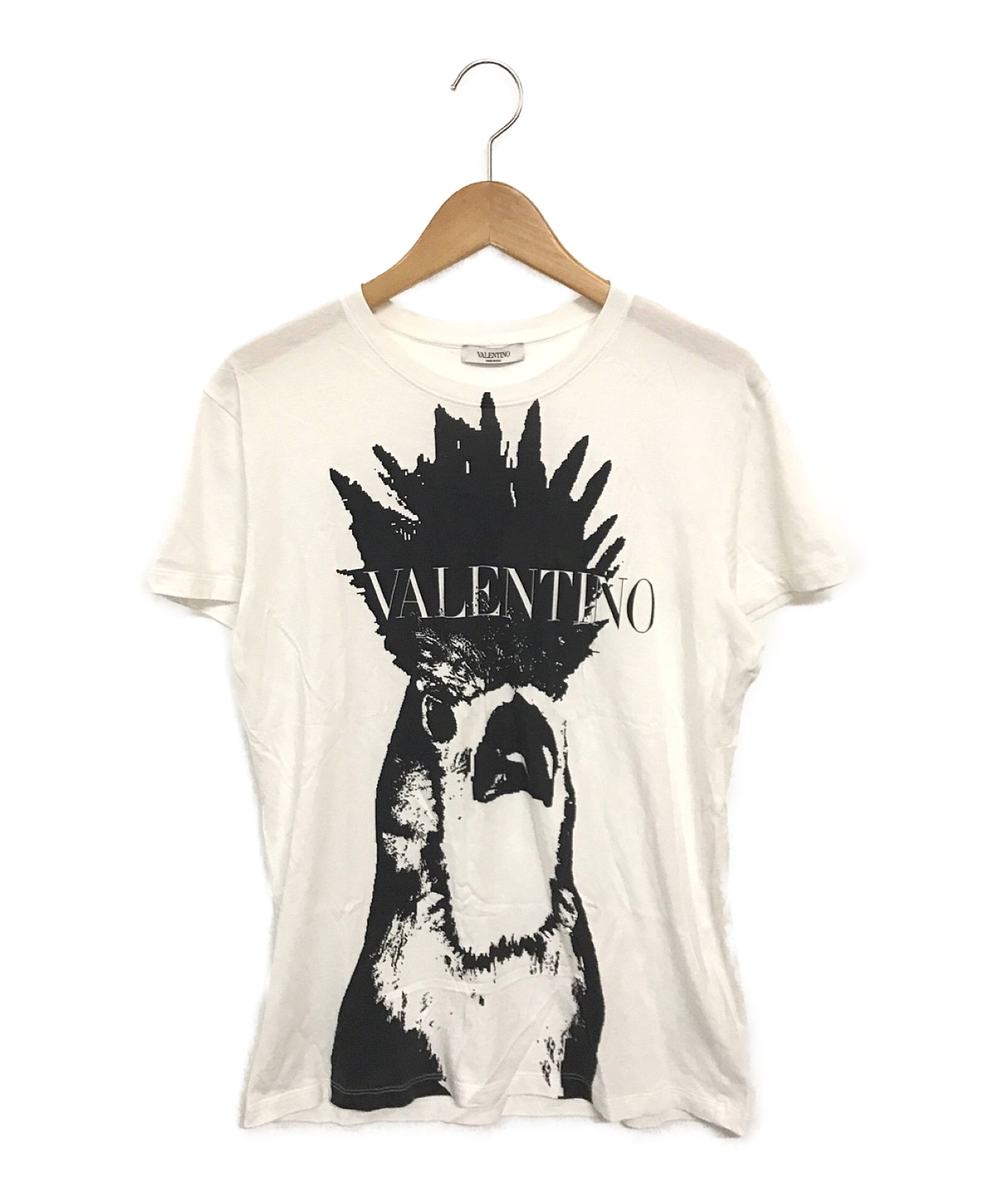 VALENTINO (ヴァレンティノ) カーディナルコットンプリントTシャツ ホワイト サイズ:S