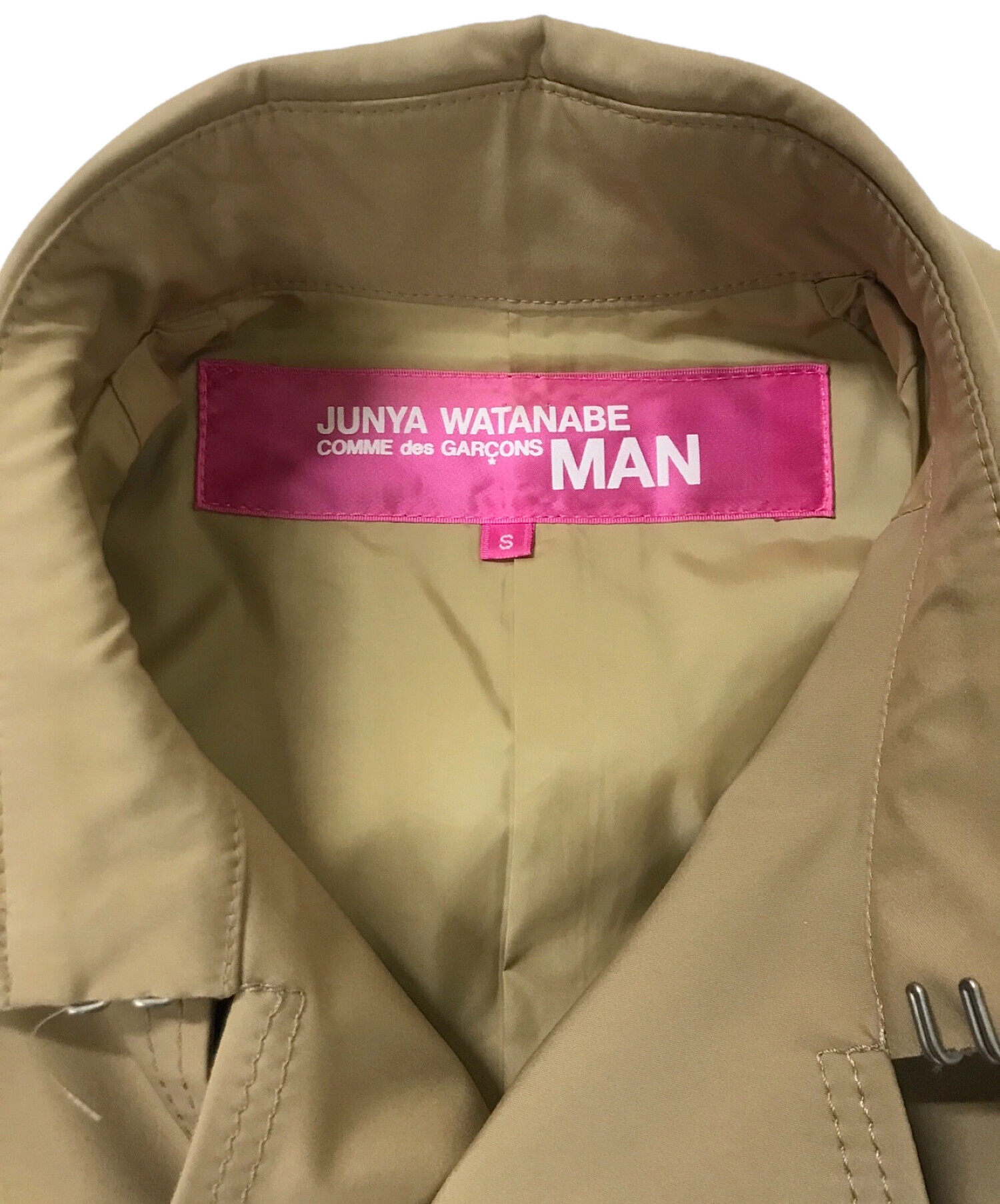 JUNYA WATANABE MAN PINK (ジュンヤワタナベマン ピンク) トレンチコート ベージュ サイズ:S