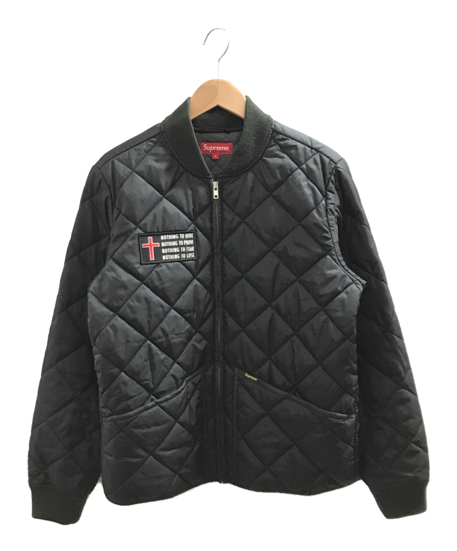 SUPREME (シュプリーム) キルテッドワークジャケット ブラック サイズ:S