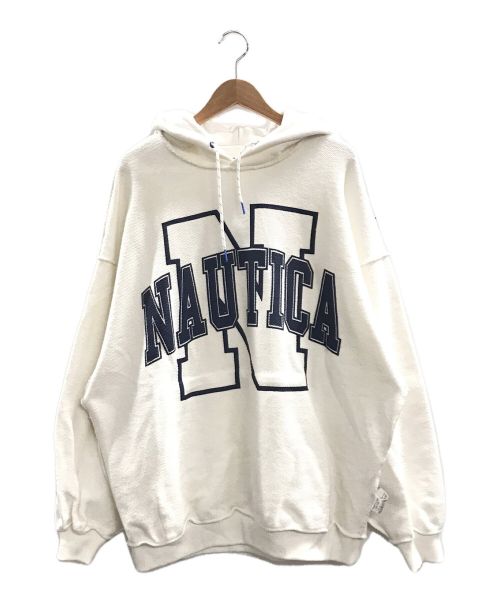 【中古・古着通販】NAUTICA (ノーティカ) 別注インサイドアウトプルオーバーパーカー ホワイト サイズ:M｜ブランド・古着通販  トレファク公式【TREFAC FASHION】スマホサイト