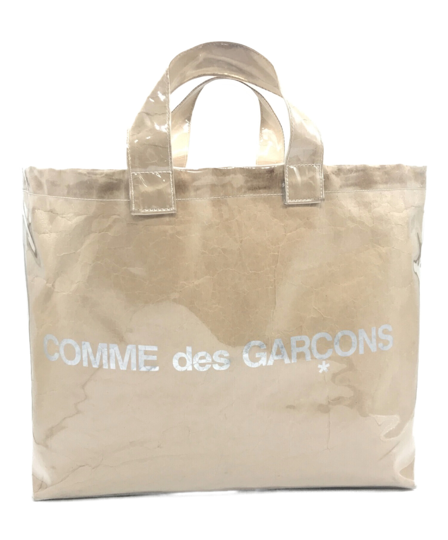 COMME des GARCONS (コムデギャルソン) PVCトートバッグ ベージュ サイズ:下記参照