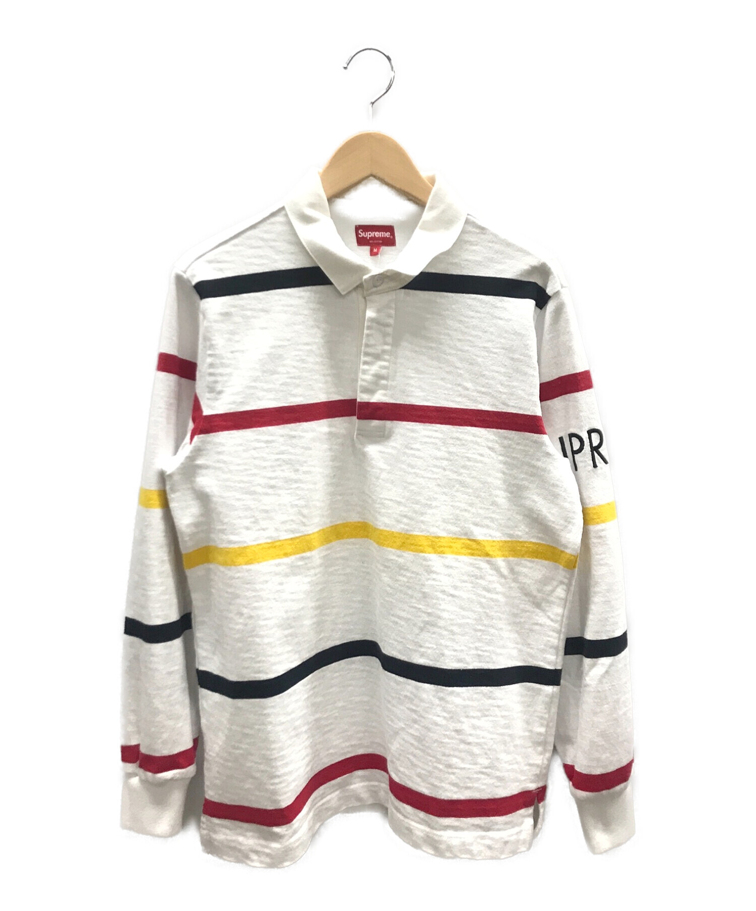 中古・古着通販】SUPREME (シュプリーム) Striped Rugby (ラグビーシャツ） ホワイト サイズ:M｜ブランド・古着通販  トレファク公式【TREFAC FASHION】スマホサイト