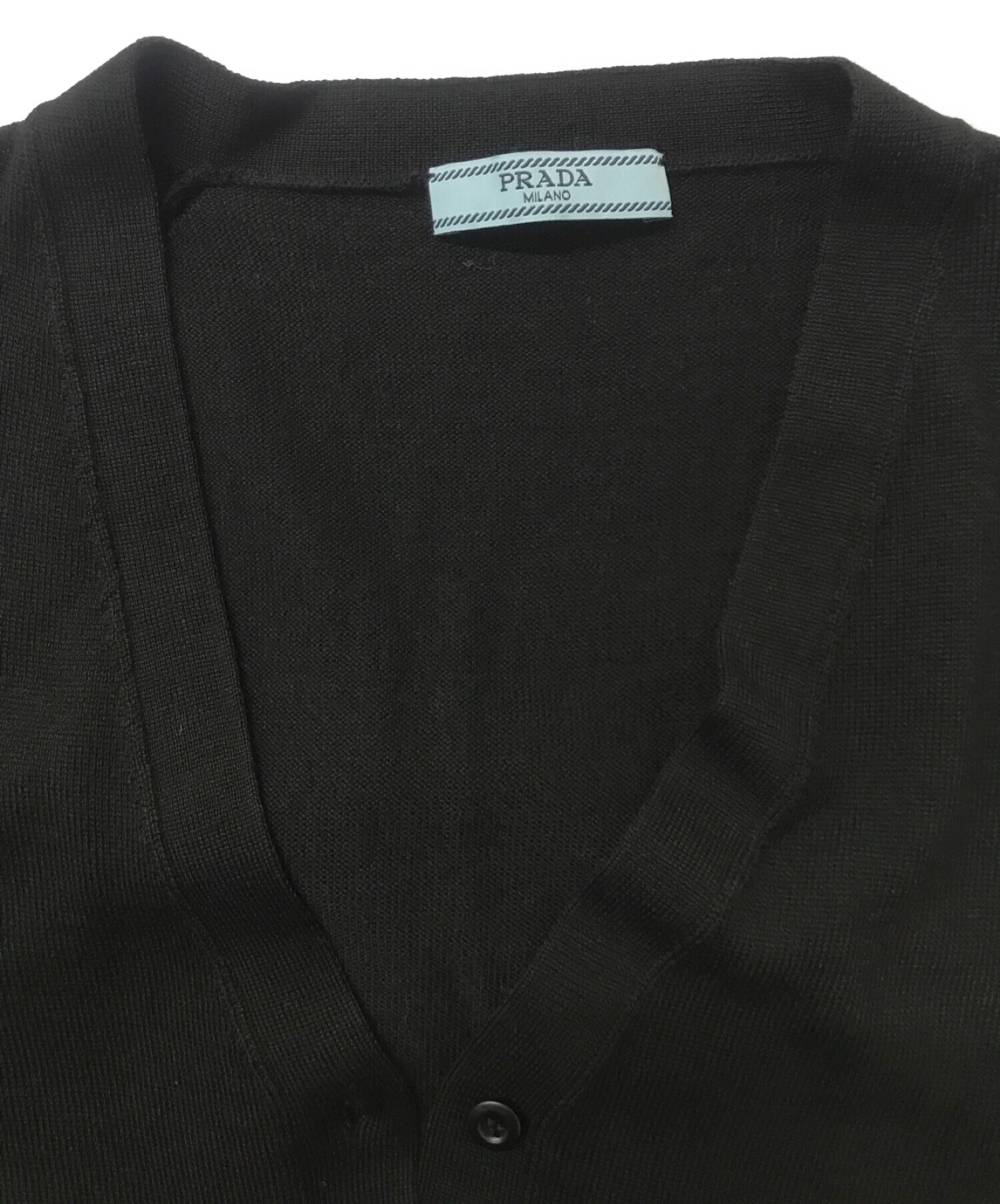 中古・古着通販】PRADA (プラダ) ウールハイゲージVネックニット