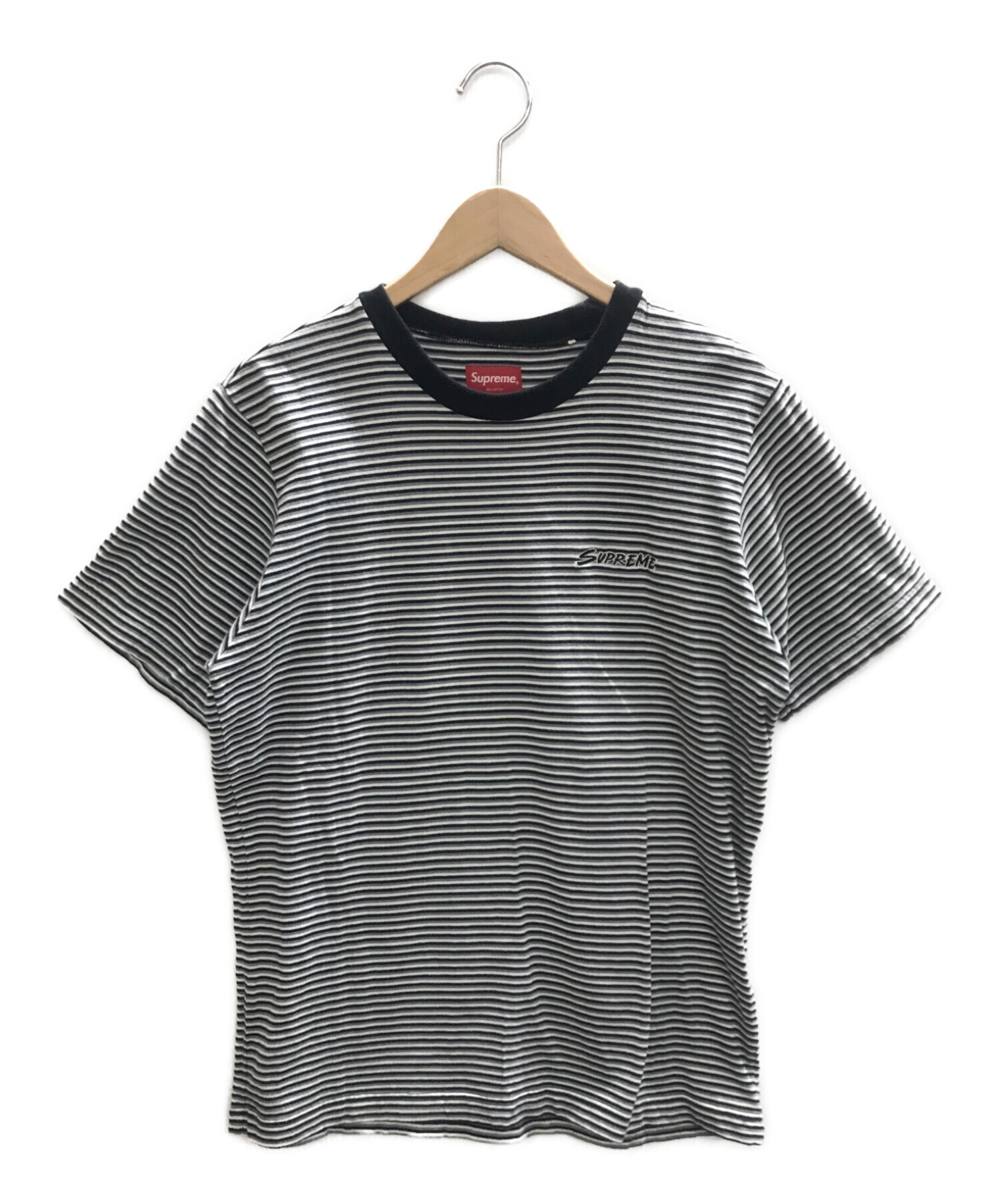 SUPREME (シュプリーム) Multi Stripe Tee ホワイト×ブラック サイズ:S