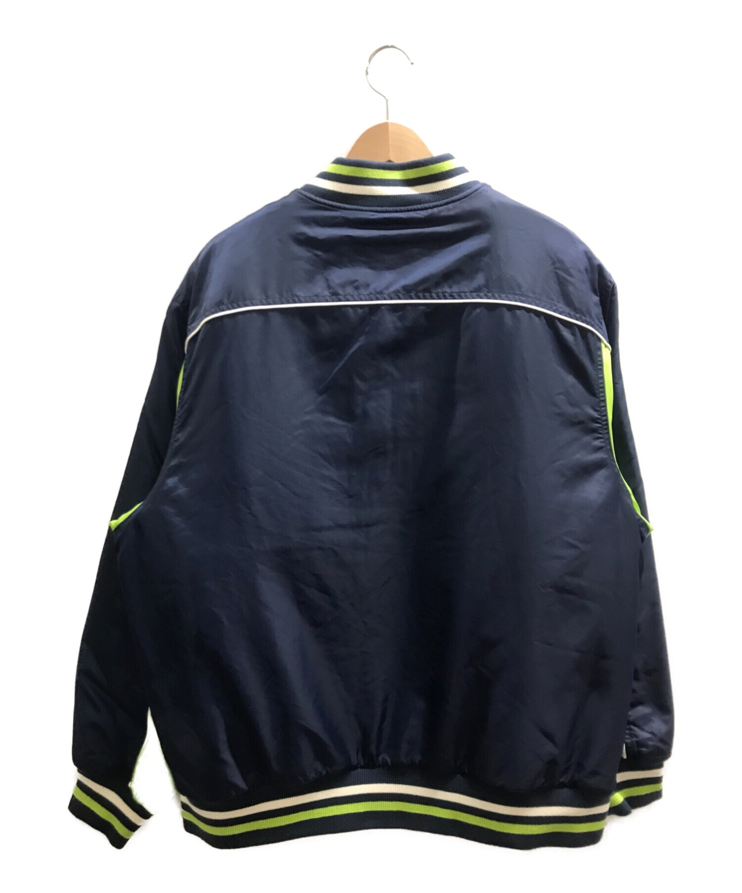 SUPREME (シュプリーム) Contrast Script Varsity Jacket ネイビー サイズ:L