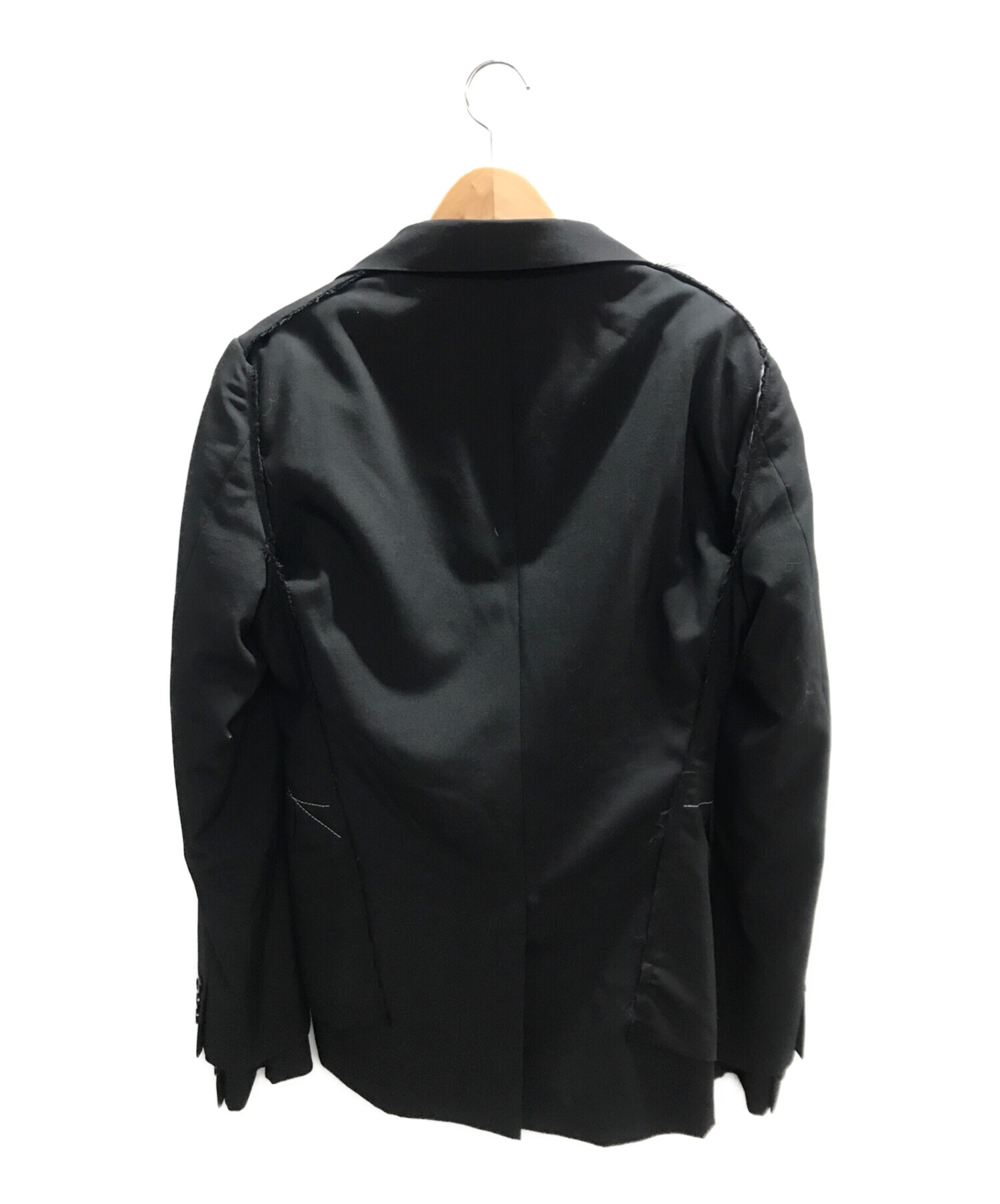 COMME des GARCONS HOMME PLUS (コムデギャルソンオムプリュス)) ウールドッキングステッチジャケット ブラック サイズ:S