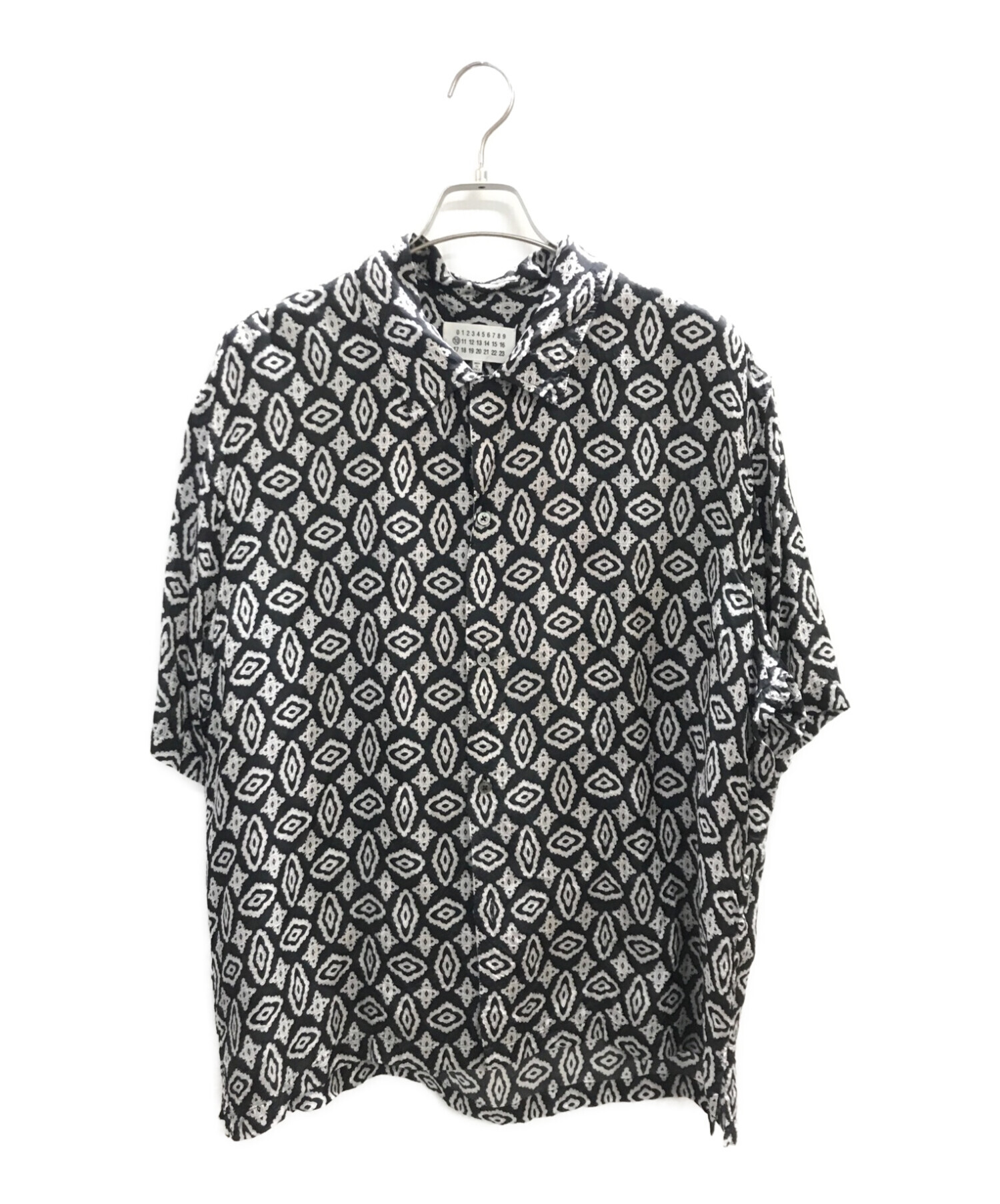 Maison Margiela (メゾンマルジェラ) Short Sleeve Printed Shirt ブラック サイズ:42
