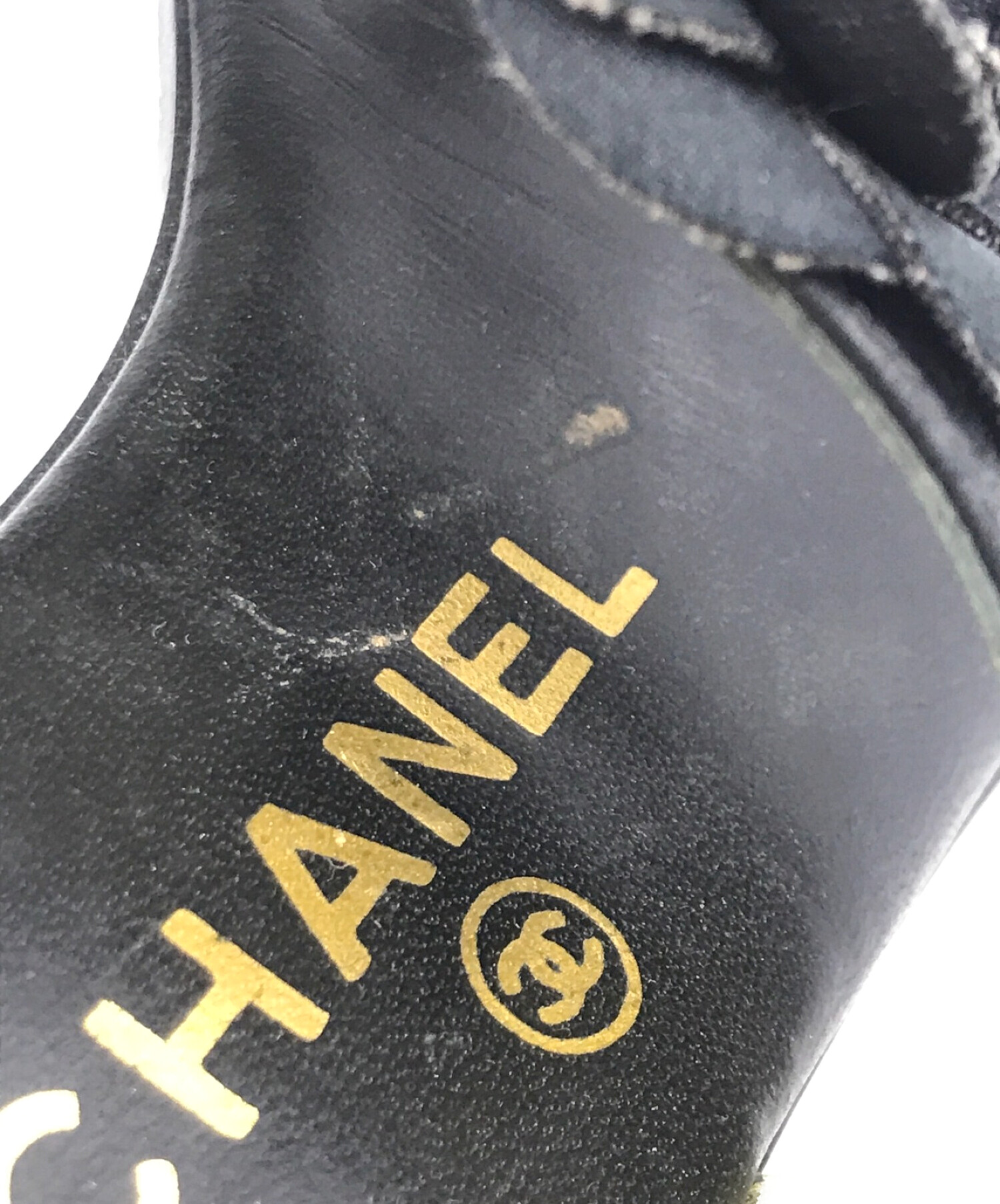 中古・古着通販】CHANEL (シャネル) カメリアサンダル ブラック サイズ