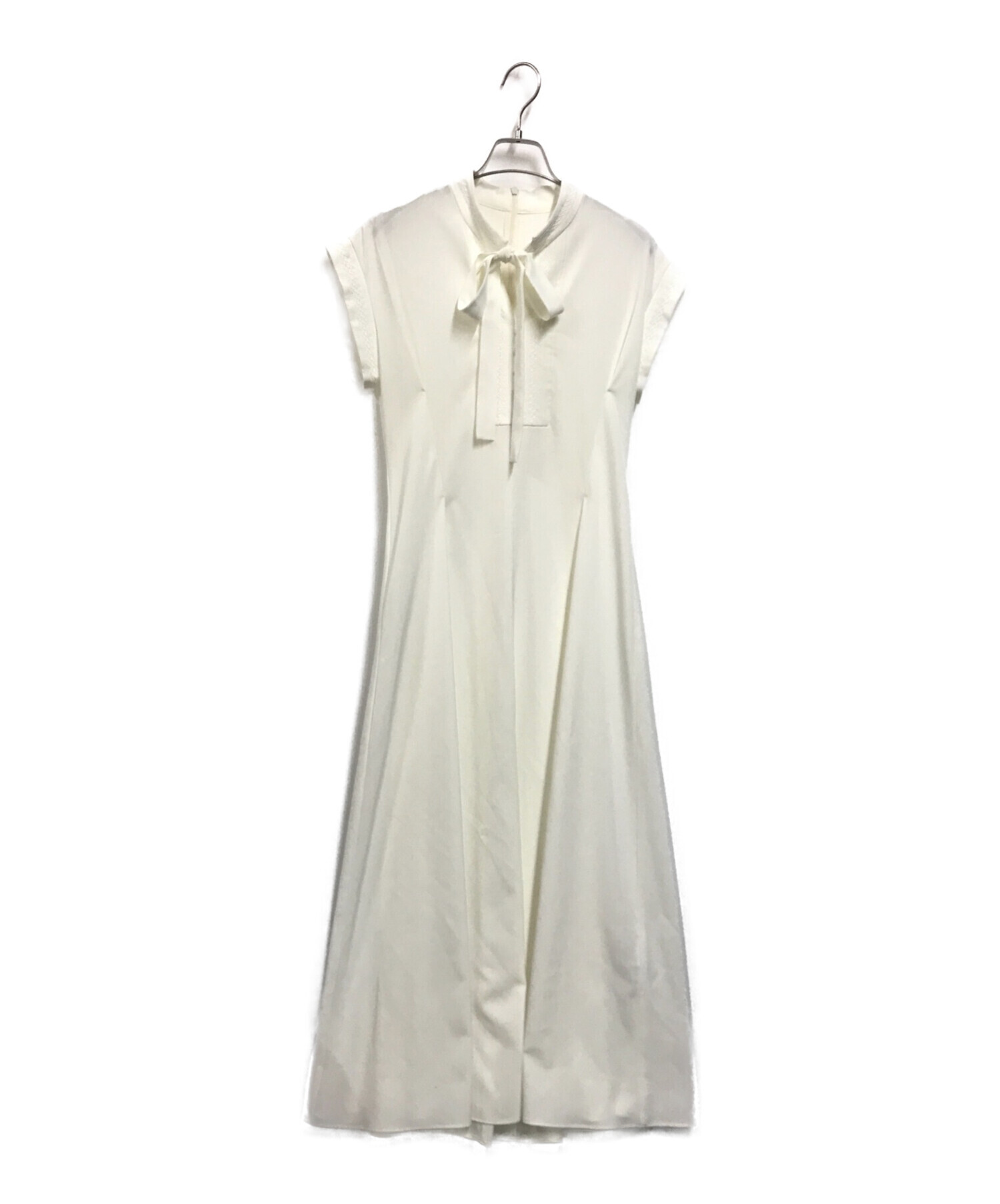 FRAY ID (フレイアイディー) ステッチデザインシェイプドレス ホワイト