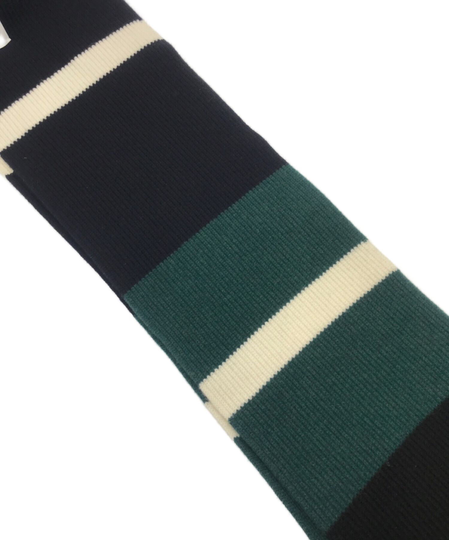 中古・古着通販】CULLNI (クルニ) COLOR BORDER SCARF ブラック