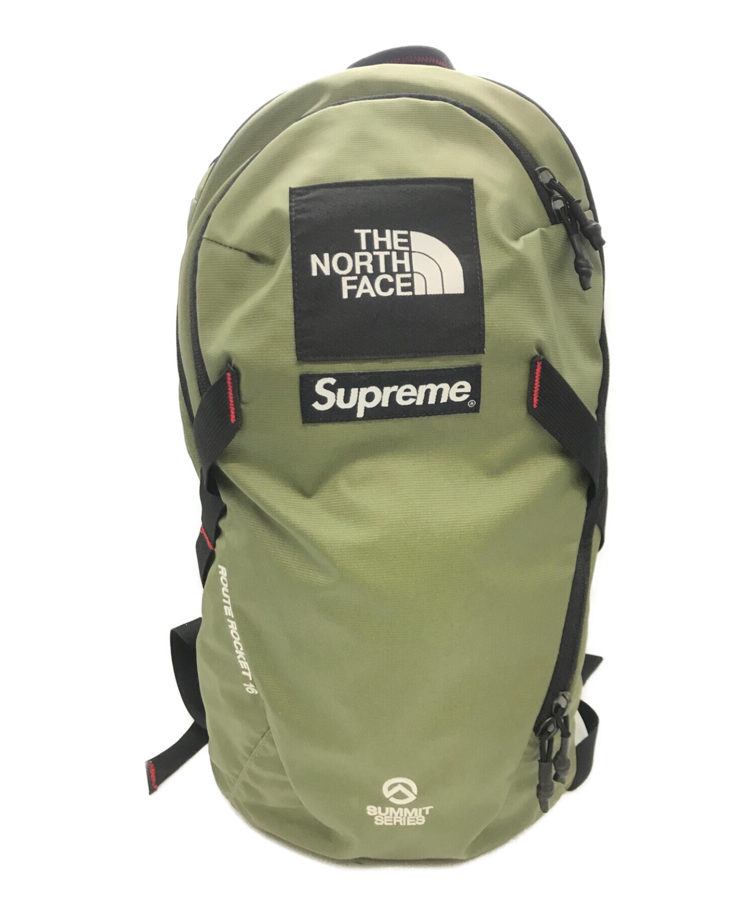 SUPREME×THE NORTH FACE (シュプリーム × ザノースフェイス) Outer Tape Seam Route Rocket  Backpack グリーン×ブラック サイズ:-