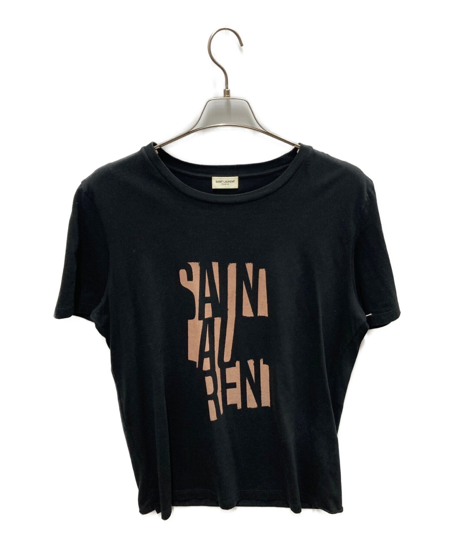 Saint Laurent Paris (サンローランパリ) POSTER T-SHIRT ブラック サイズ:S