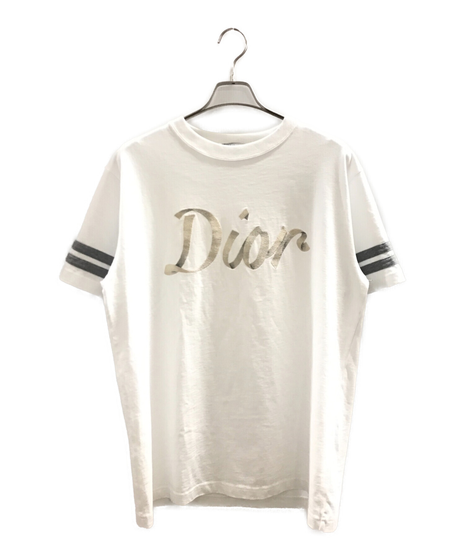 Dior (ディオール) コットンコンパクトジャージーTシャツ ホワイト サイズ:Ⅿ