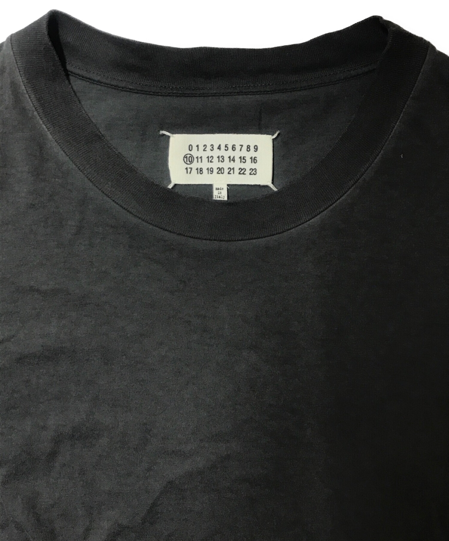 Maison Margiela (メゾンマルジェラ) ガーメントダイオーバーサイズTシャツ チャコールグレー サイズ:46