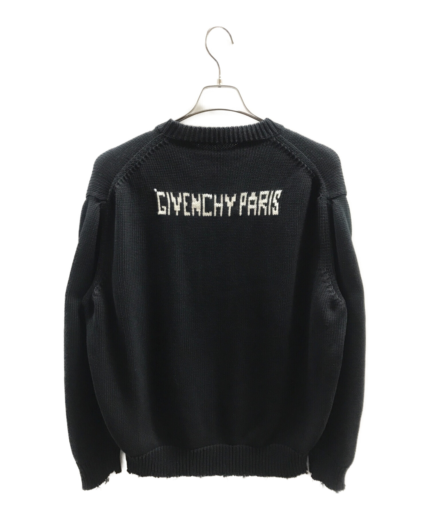 GIVENCHY (ジバンシィ) ダメージ加工4Gロゴニットセーター ブラック サイズ:XS