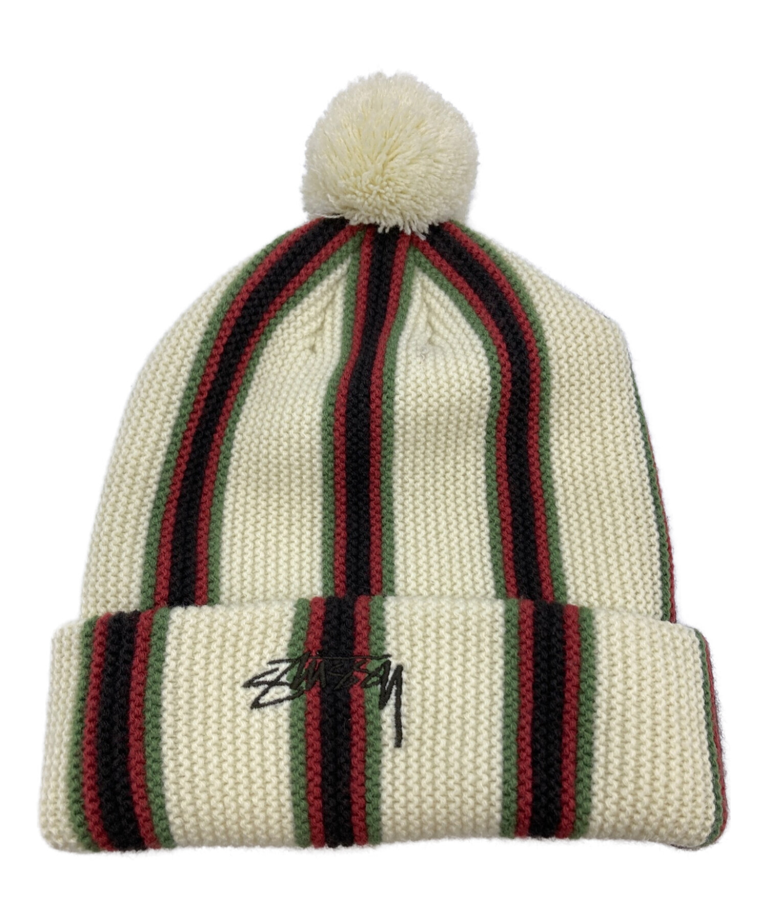 中古 STUSSY Vertical Striped Knit アクリルニット - トップス