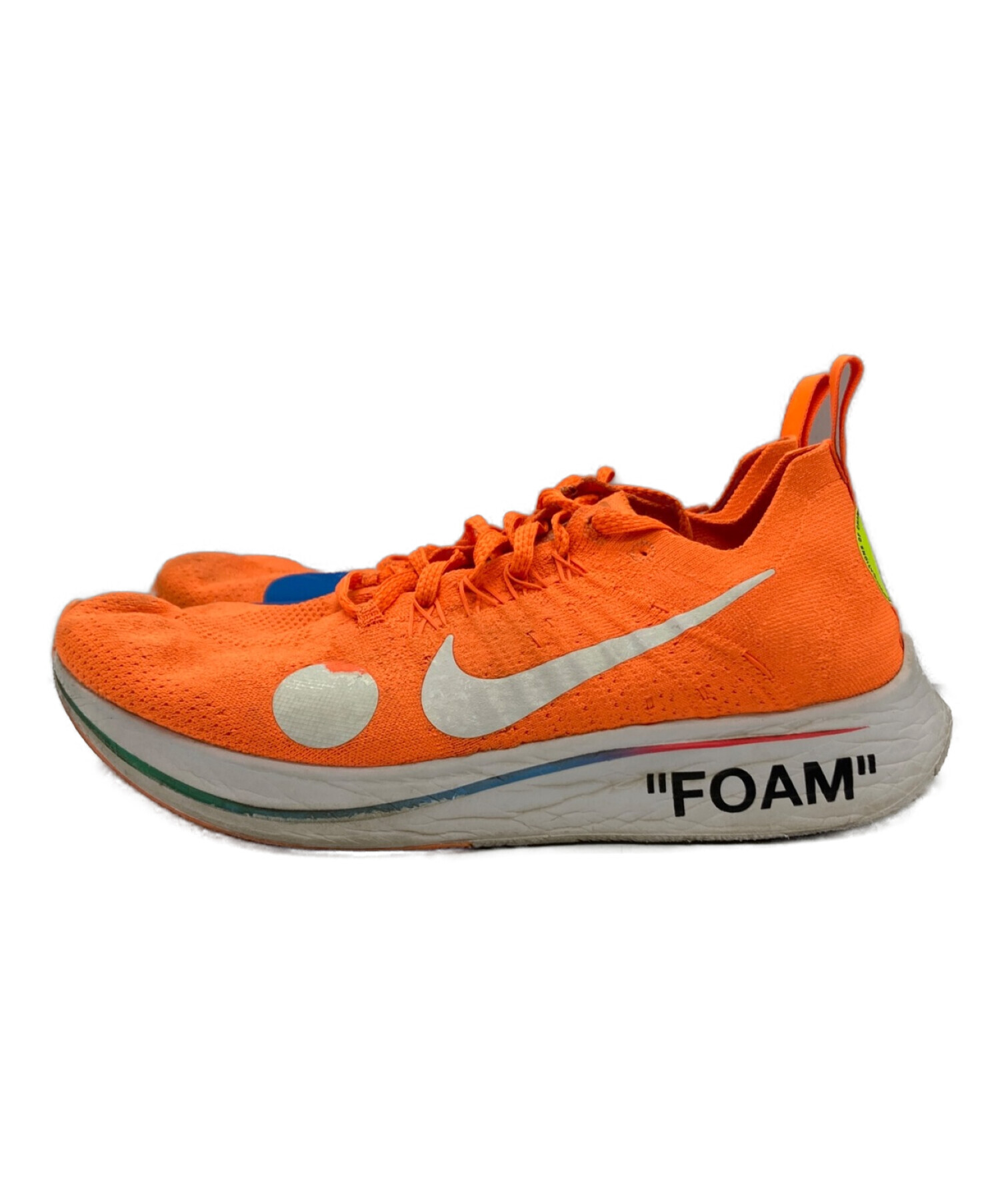 NIKE×OFF WHITE (ナイキ×オフホワイト) ZOOM FLY MERCURIAL FLYKNIT（ズームフライマーキュリアルフライニット）  オレンジ サイズ:US8.5