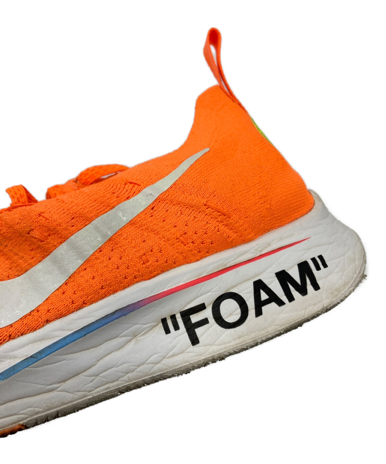 NIKE×OFF WHITE (ナイキ×オフホワイト) ZOOM FLY MERCURIAL FLYKNIT（ズームフライマーキュリアルフライニット）  オレンジ サイズ:US8.5