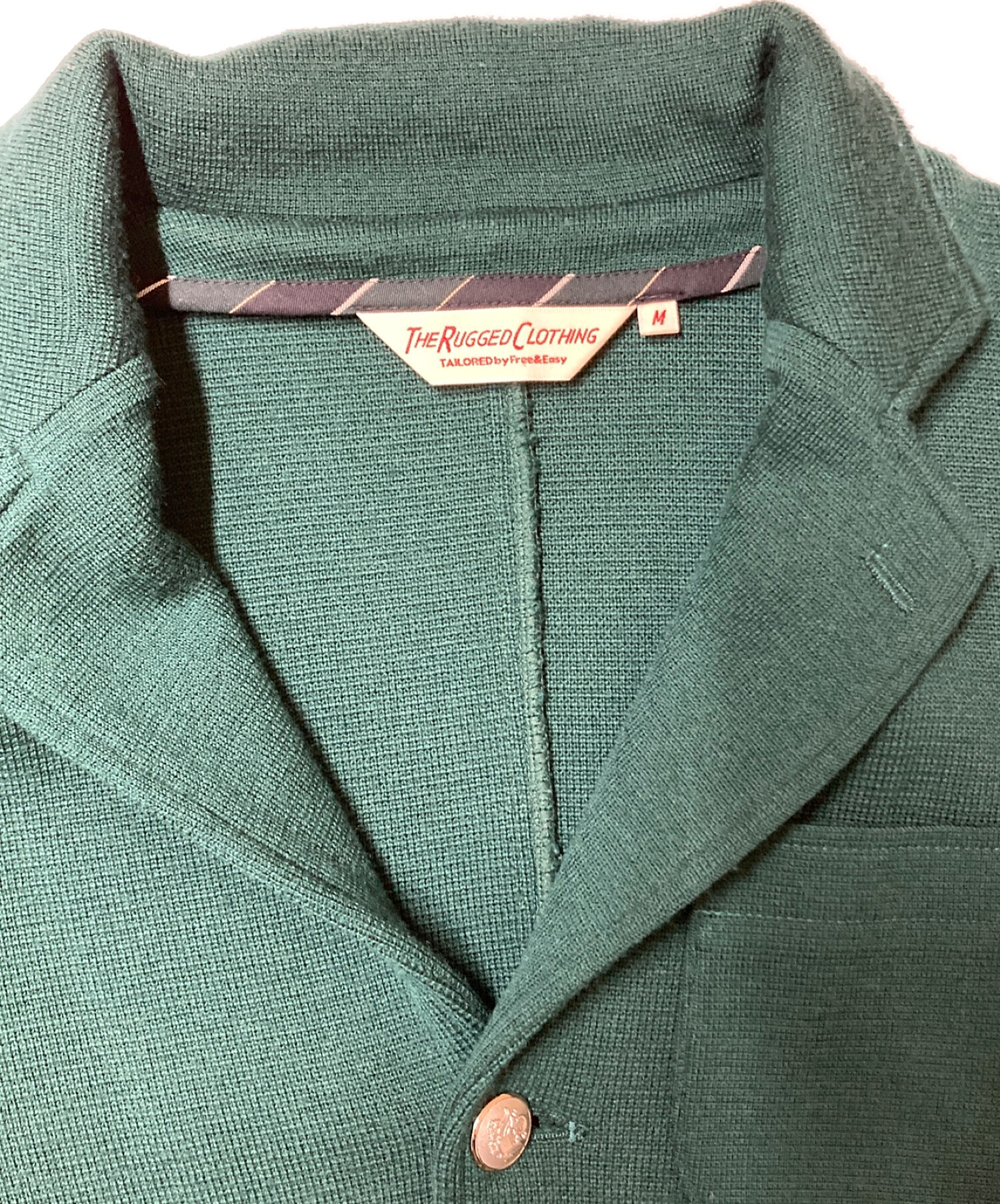 THE RUGGED CLOTHING (ザ ラギッドクロージング) スタンドカラーニットジャケット グリーン サイズ:Ⅿ