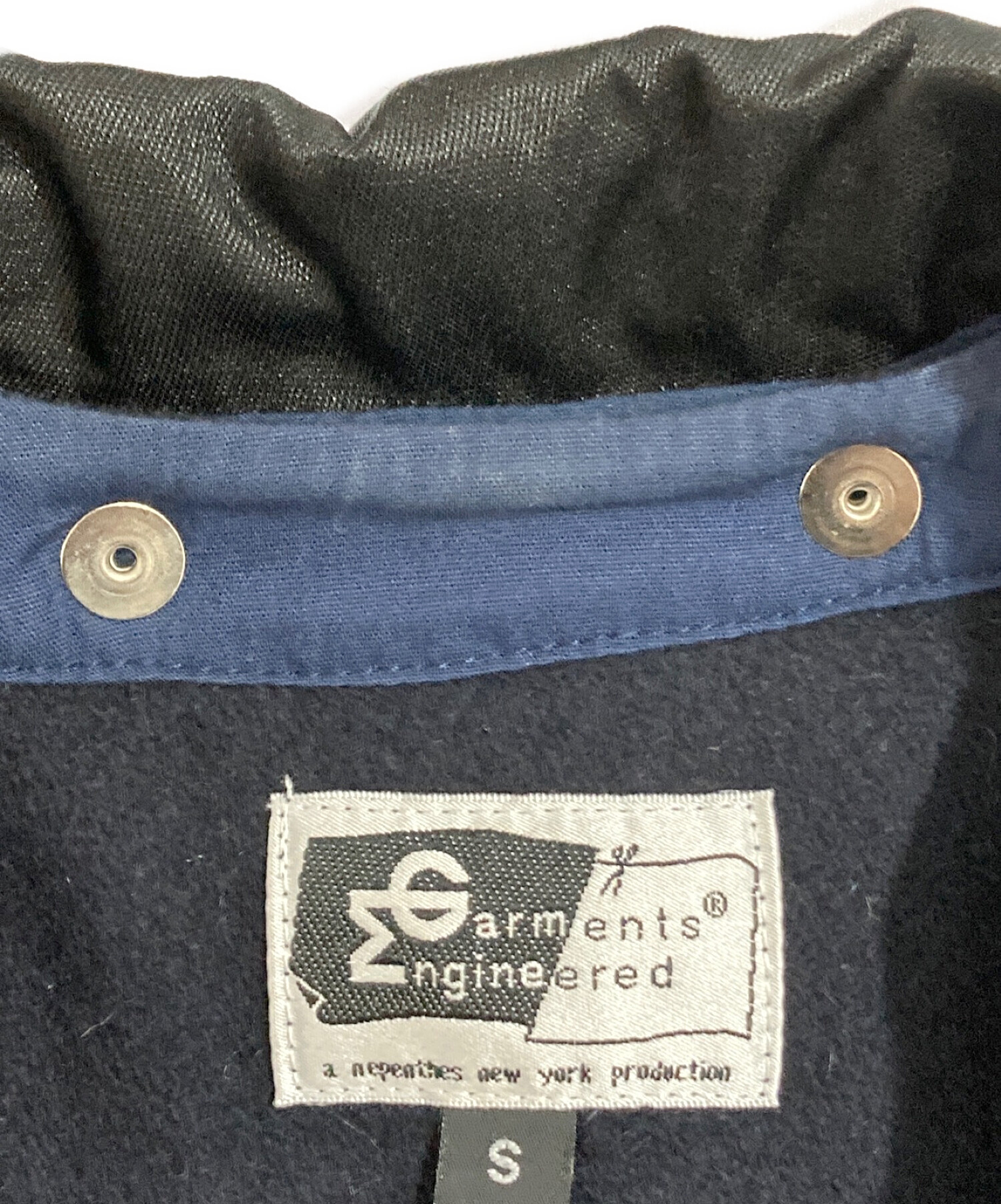 Engineered Garments (エンジニアドガーメンツ) ライナーベスト付ナイロンコート ブラック サイズ:S