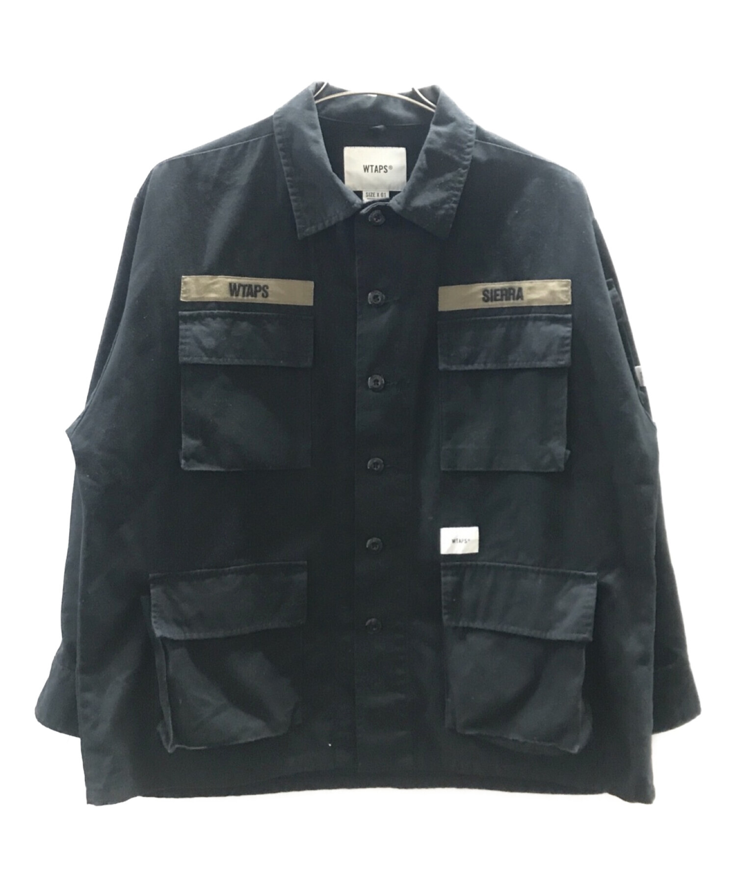 WTAPS (ダブルタップス) JUNGLE L/S SHIRT COTTON ブラック サイズ:X 01