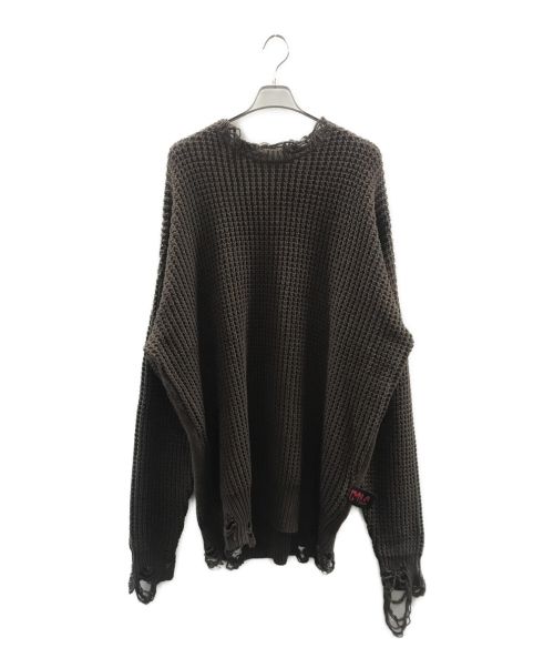 【中古・古着通販】CVTVLIST (カタリスト) CRASH KNIT ブラウン