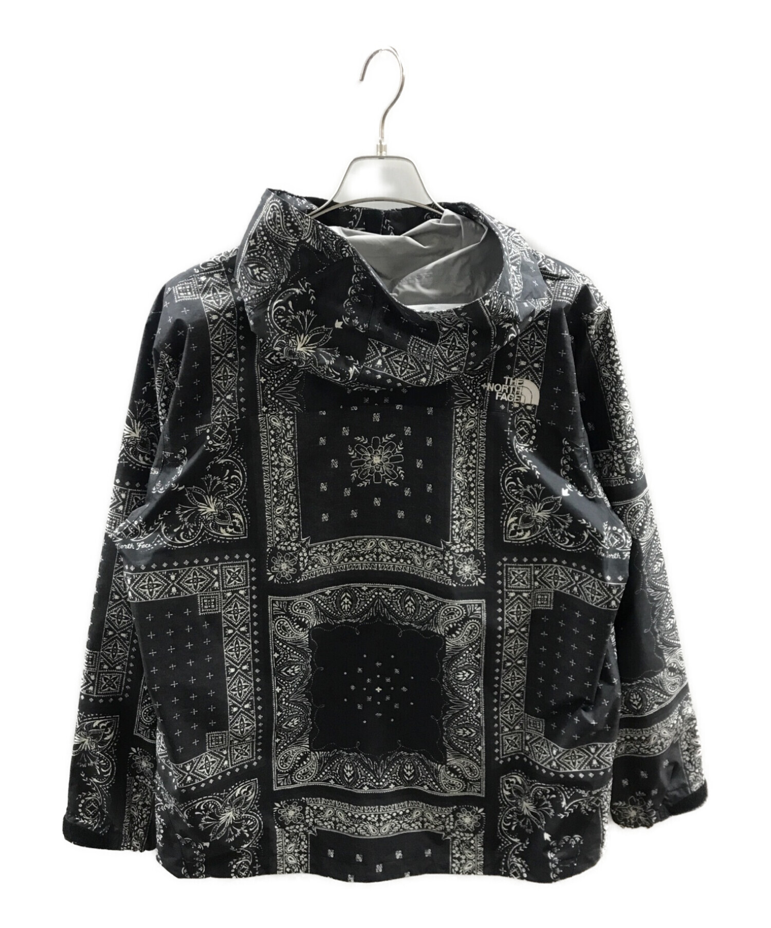 THE NORTH FACE (ザ ノース フェイス) NOVELTY DOT SHOT JACKET ブラック×ホワイト サイズ:L