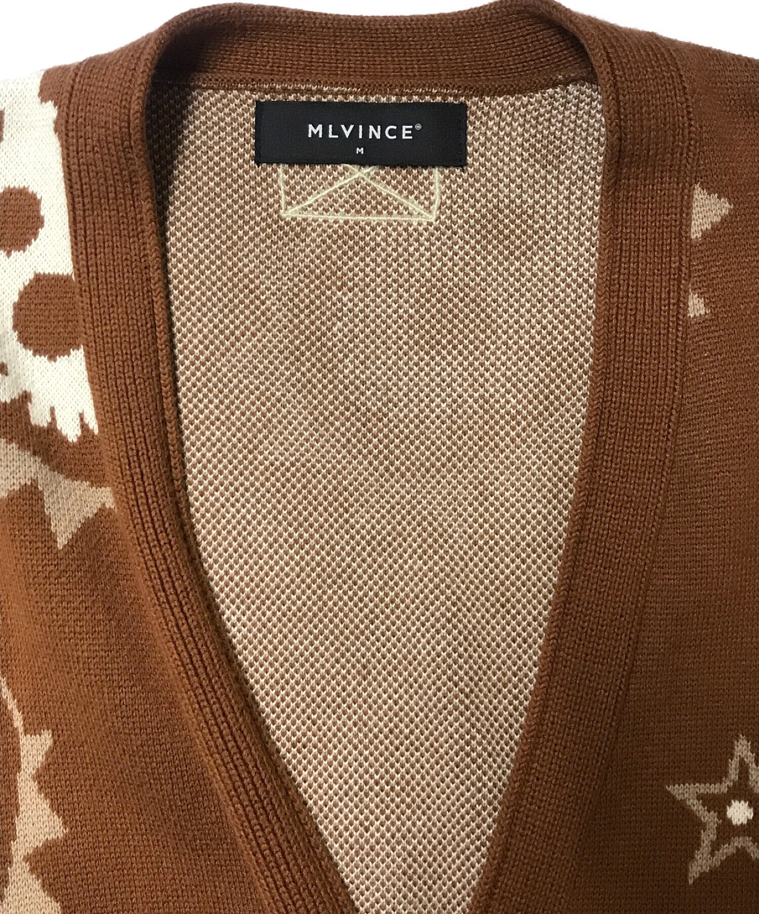 MLVINCE (メルヴィンス) PAISLY DISTRESSED CARDIGAN ブラウン サイズ:Ⅿ