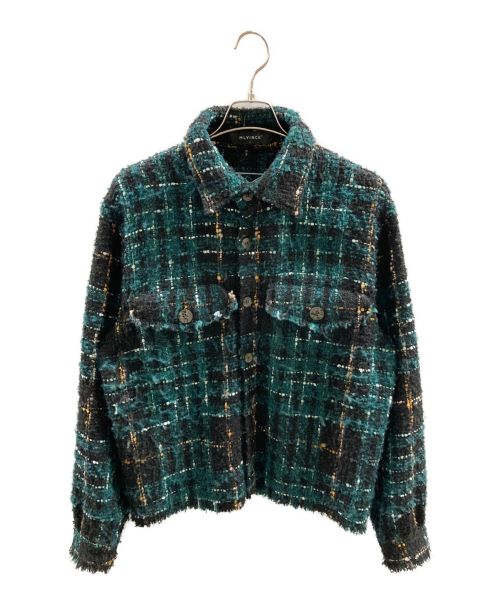 中古・古着通販】MLVINCE (メルヴィンス) check tweed shirts グリーン