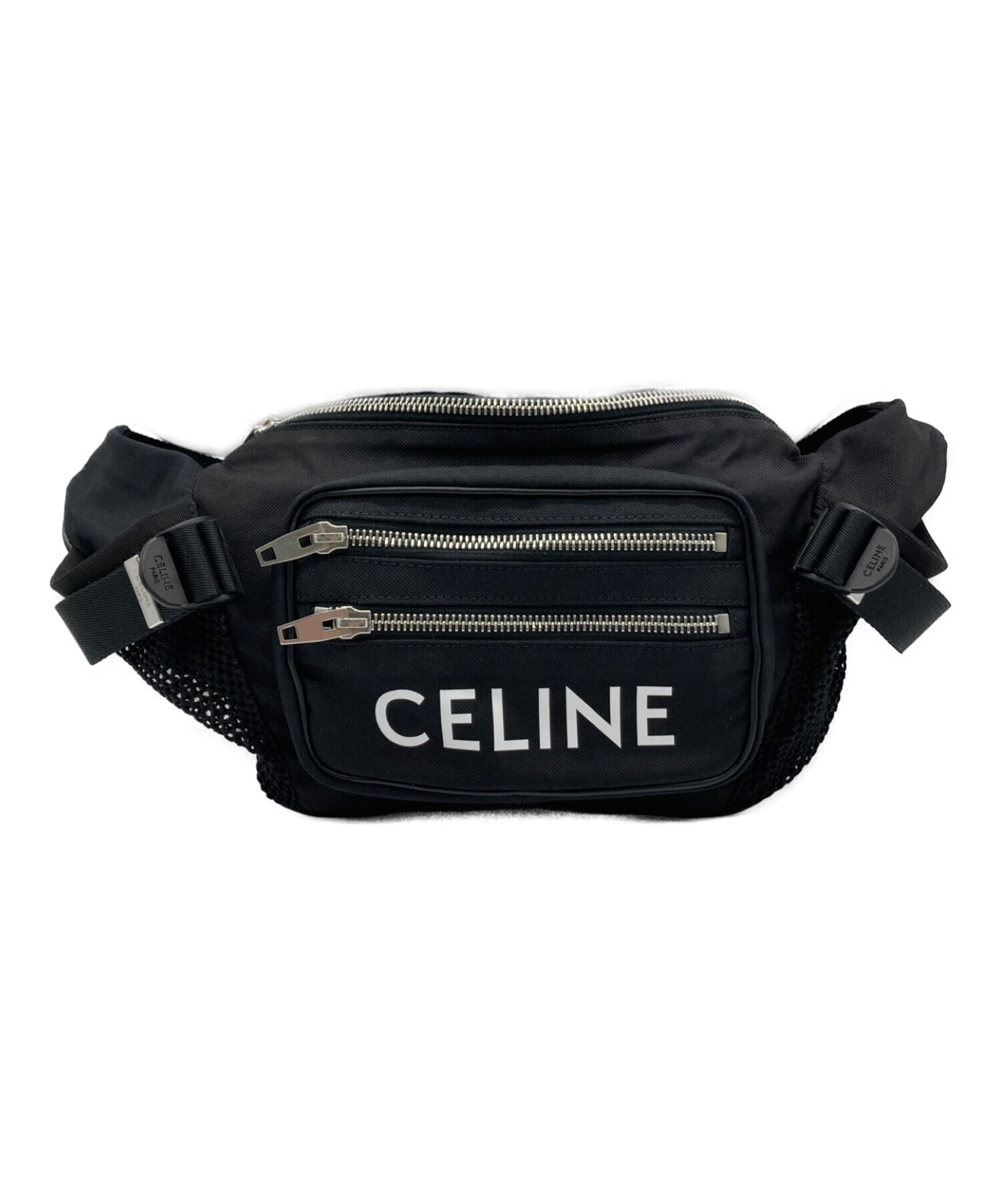 CELINE (セリーヌ) ラージ ジップ付トレッキングベルトバッグ ブラック