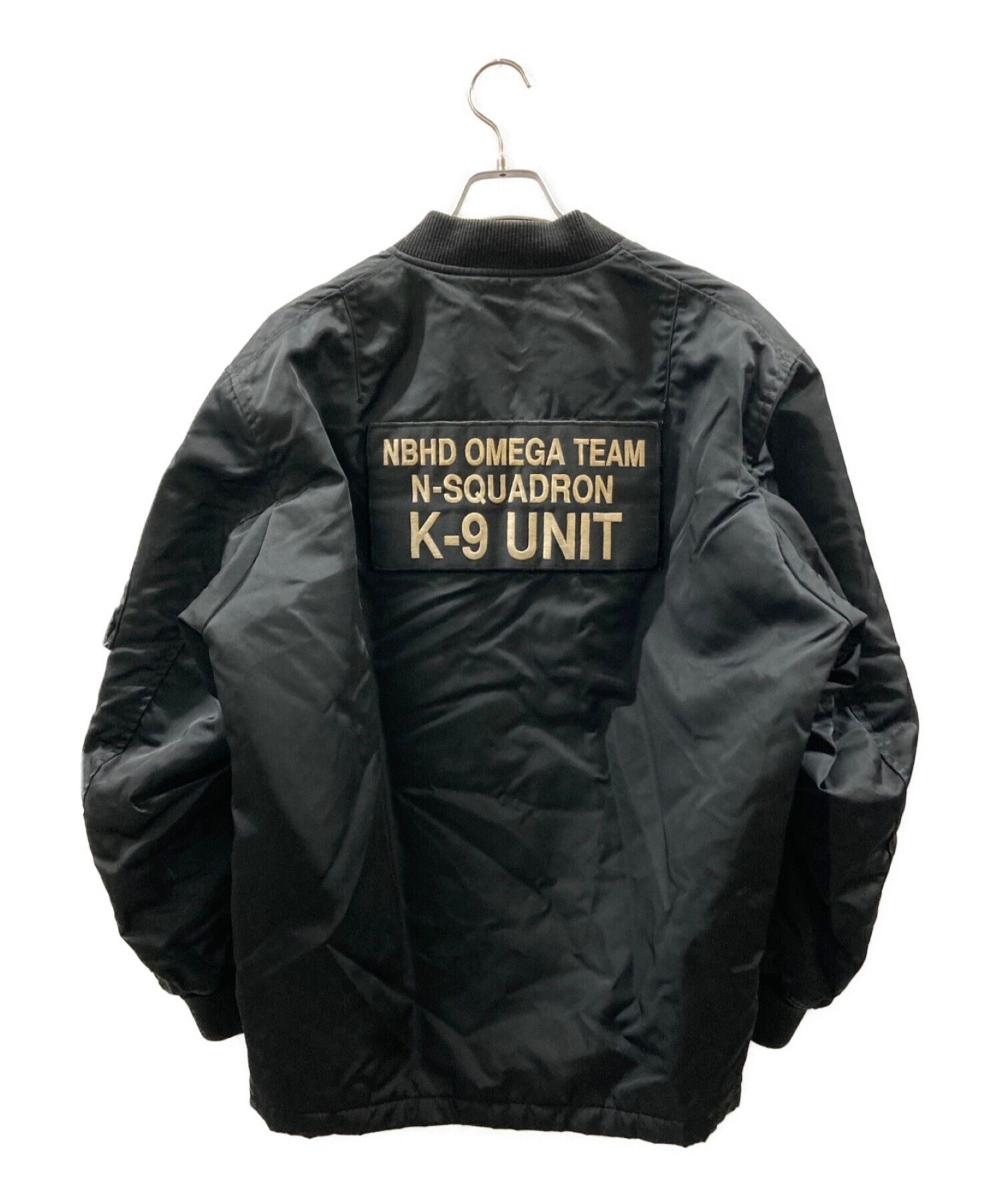 NEIGHBORHOOD (ネイバーフッド) 90's K-9 UNITワッペン MA-1ジャケット ブラック サイズ:L