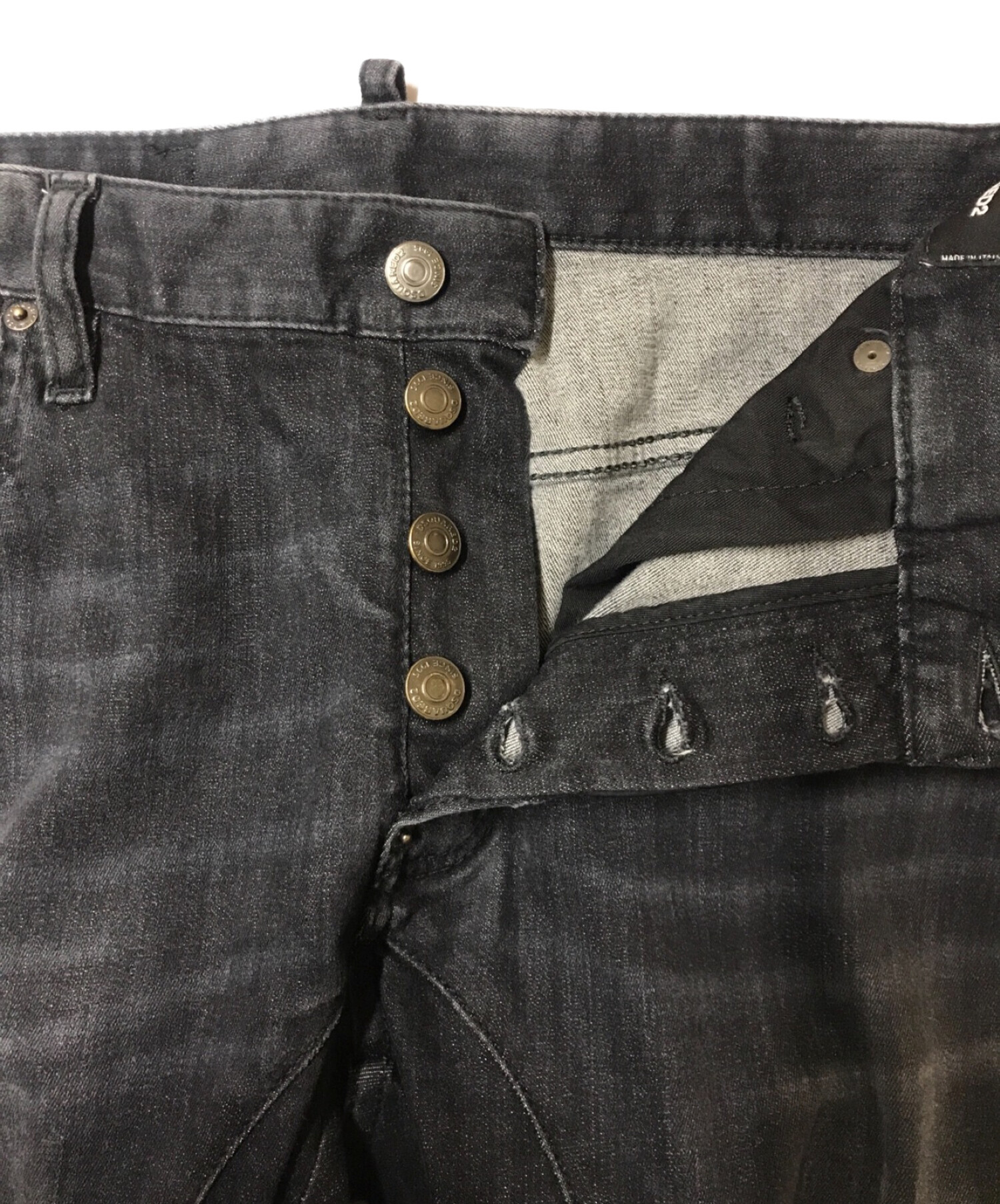 DSQUARED2 (ディースクエアード) Tidy Biker Jean ブラック サイズ:48