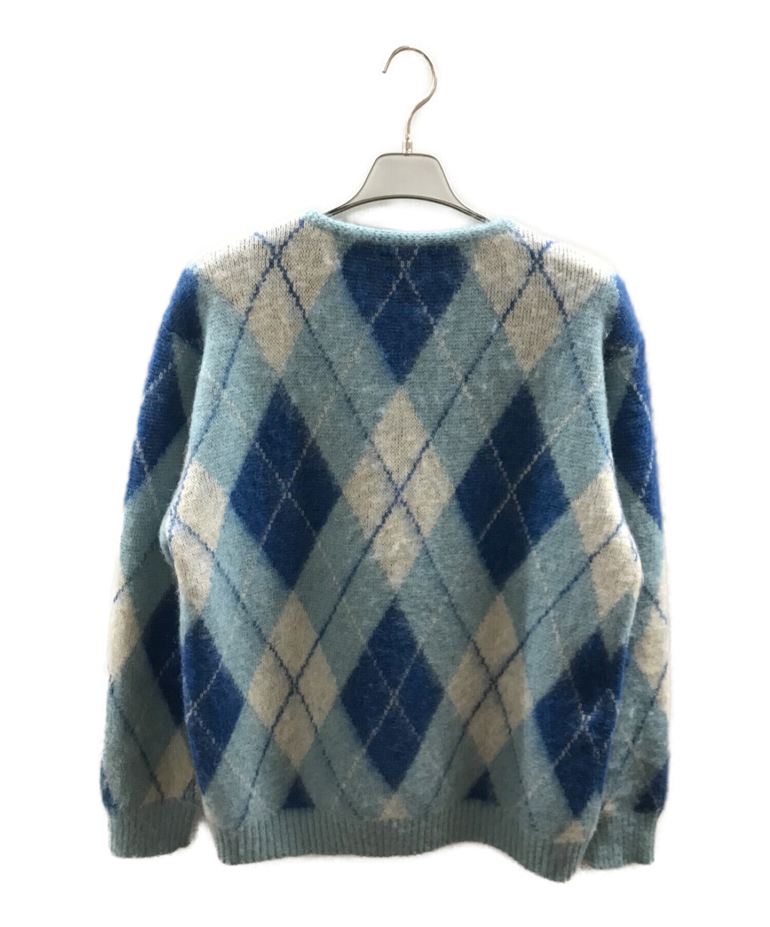 中古・古着通販】Needles (ニードルス) Argyle Mohair Cardigan ブルー