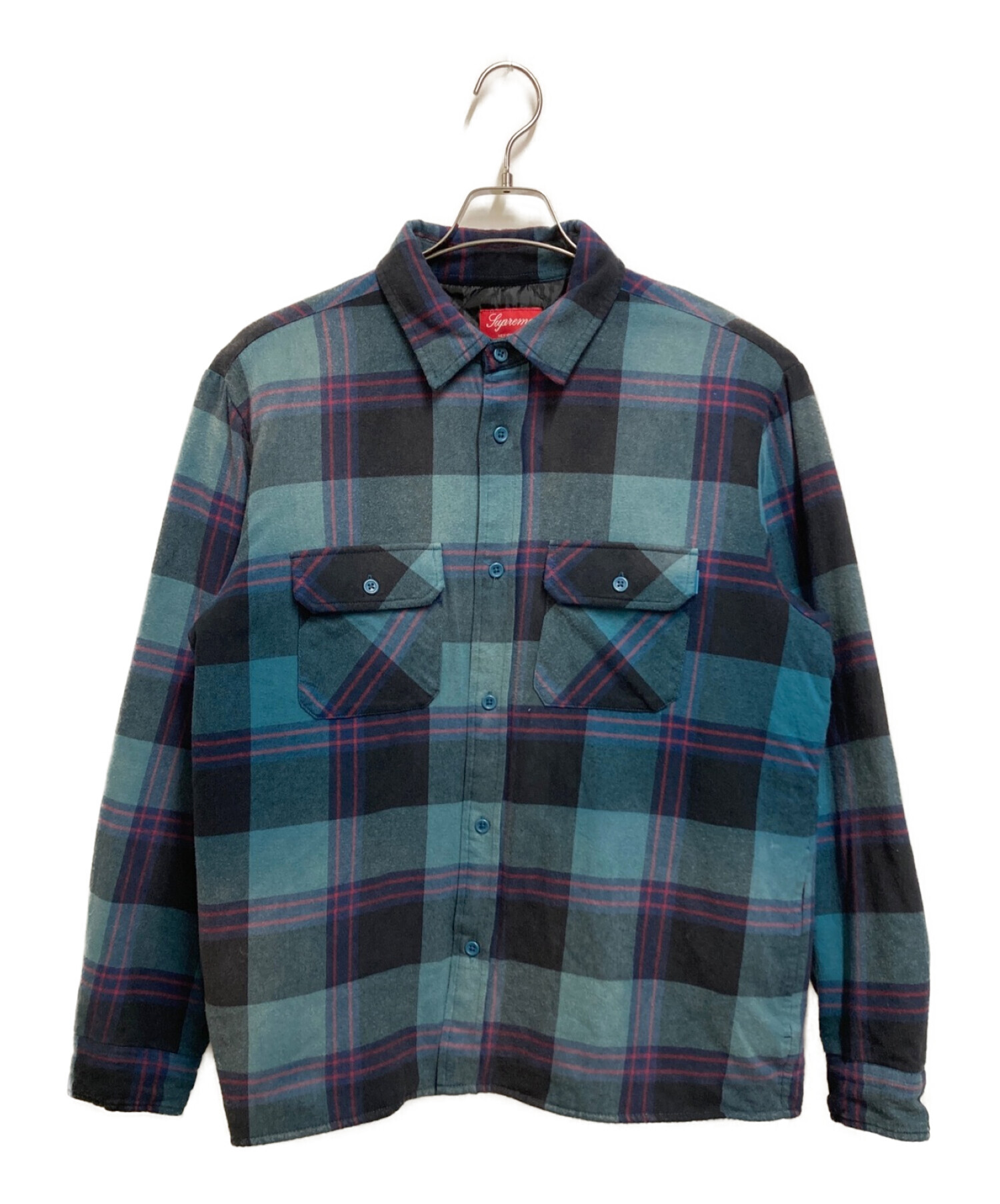 Supreme Quilted Flannel Shirt シュプリーム　M