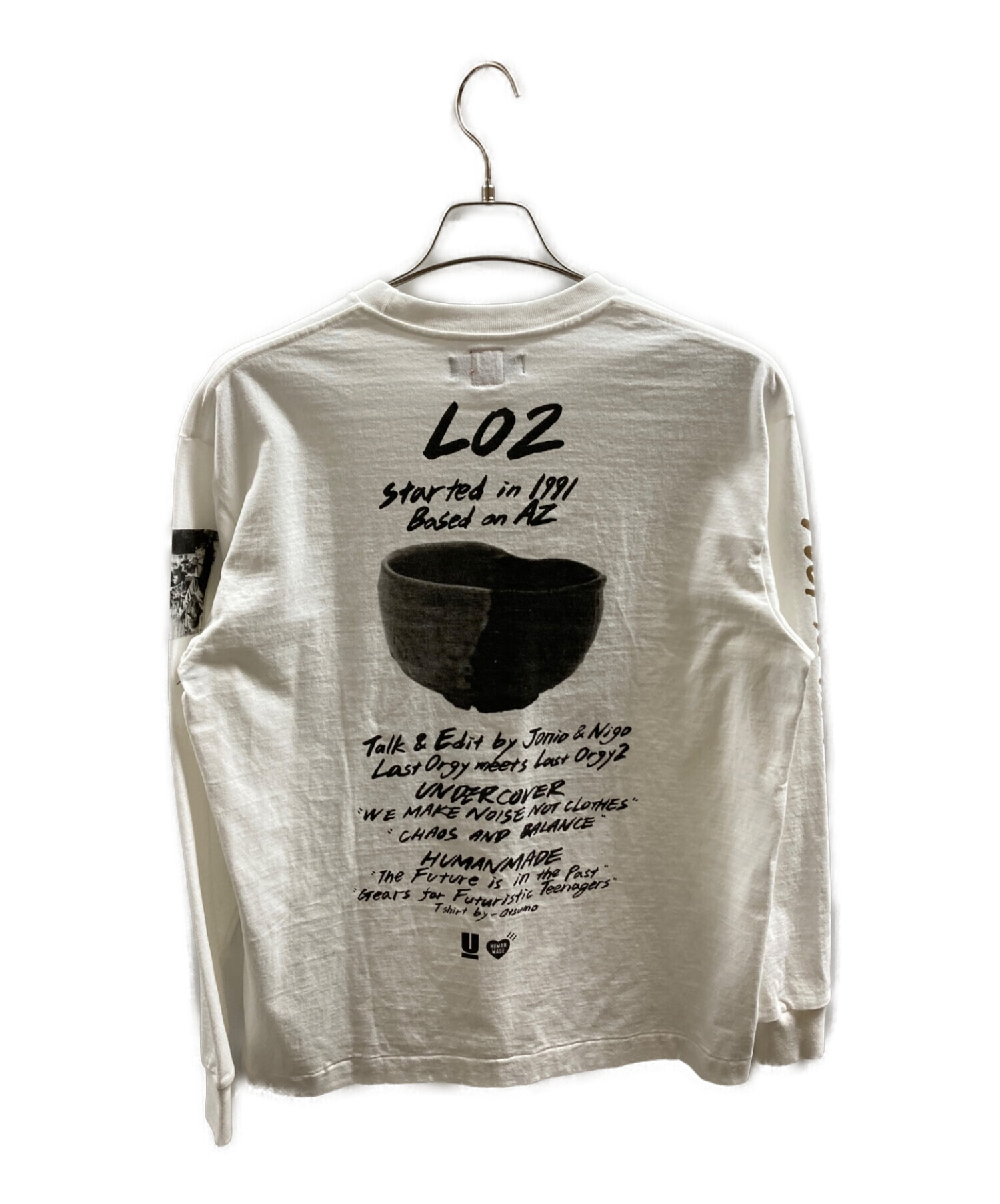 UNDERCOVER×HUMAN MADE (アンダーカバー×ヒューマンメイド) LAST ORGY 2 L/S T-SHIRT ホワイト サイズ:L