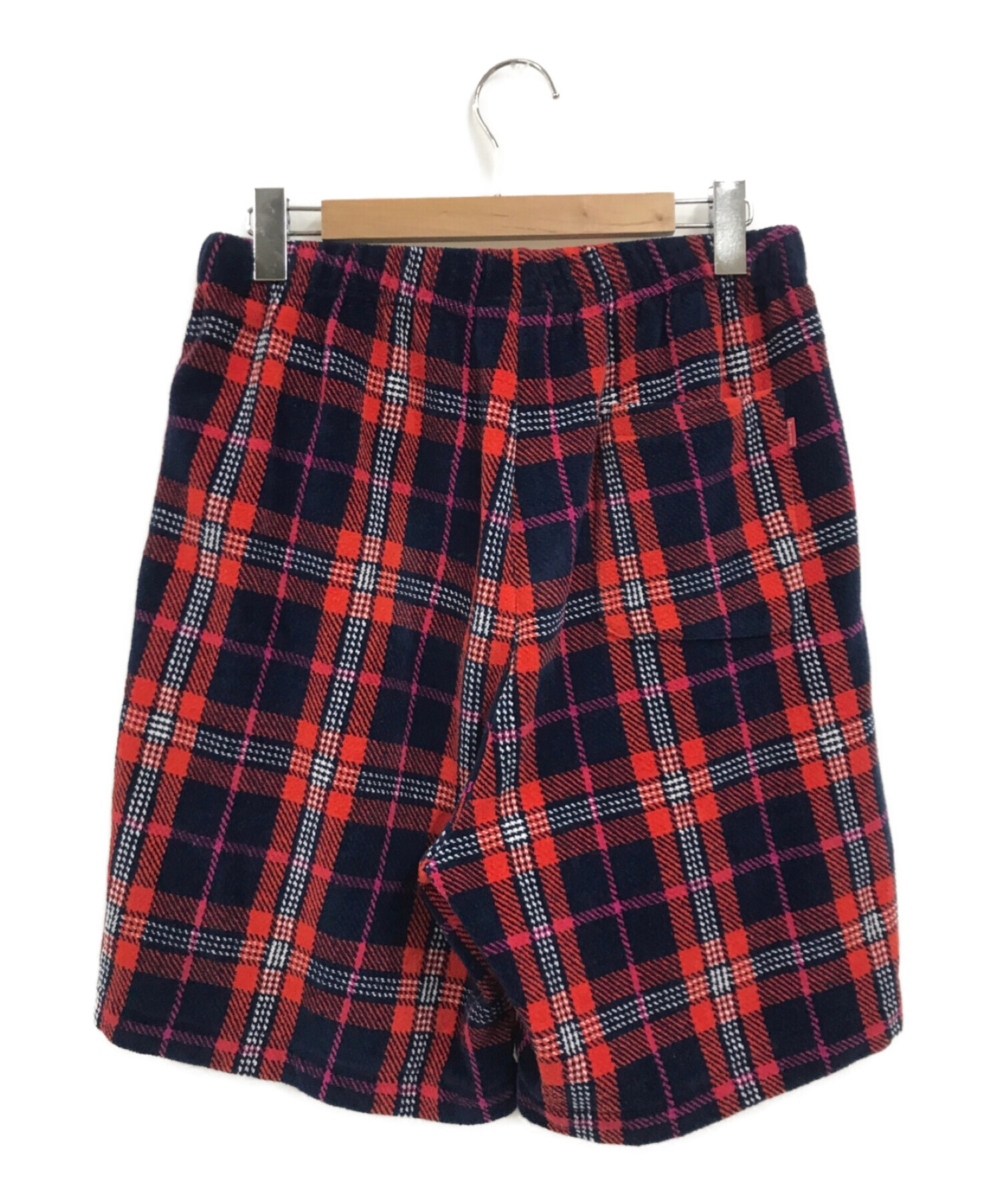 中古・古着通販】SUPREME (シュプリーム) Plaid Velour Short レッド