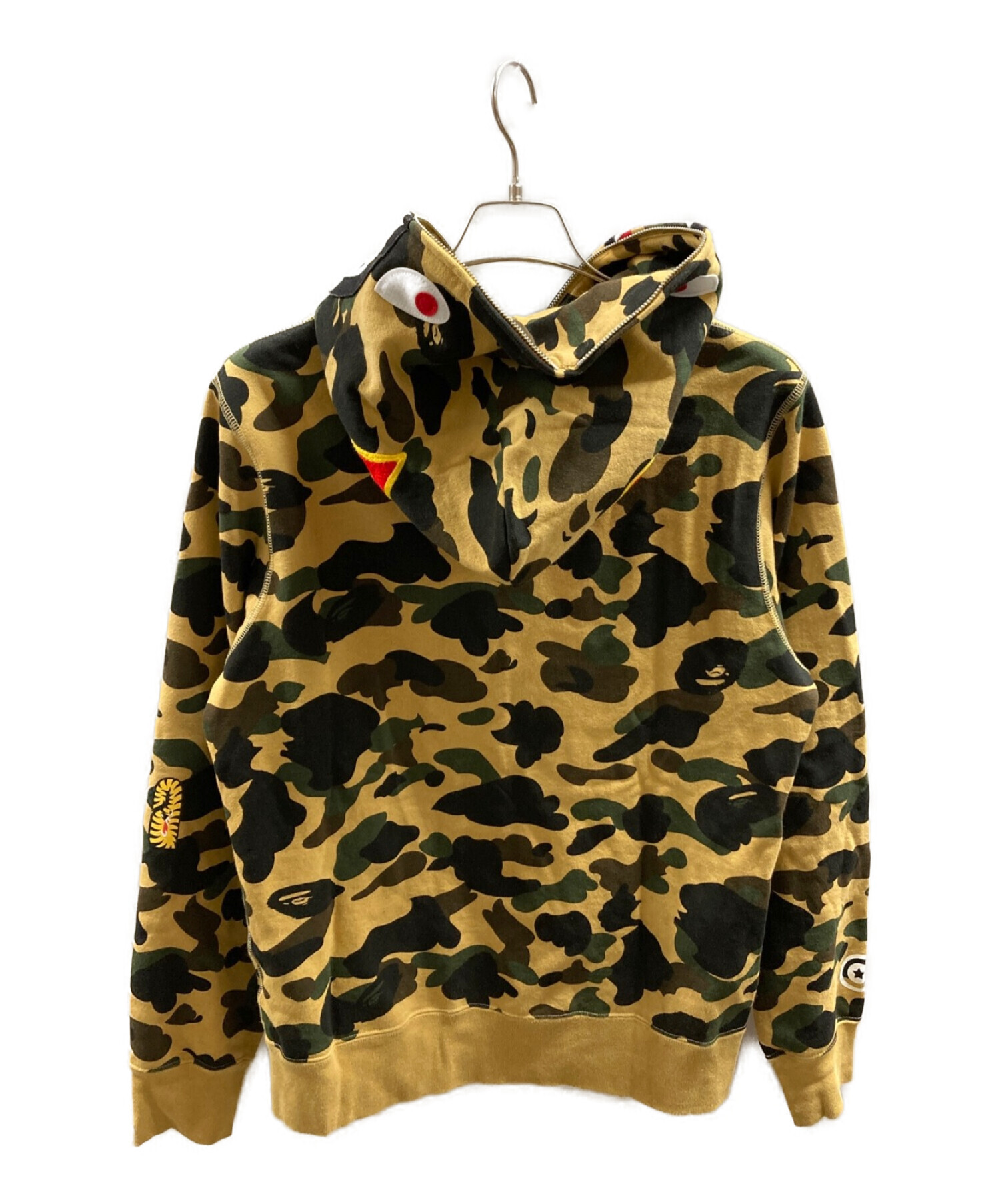 A BATHING APE (アベイシングエイプ) シャークフルジップパーカー ベージュ サイズ:L