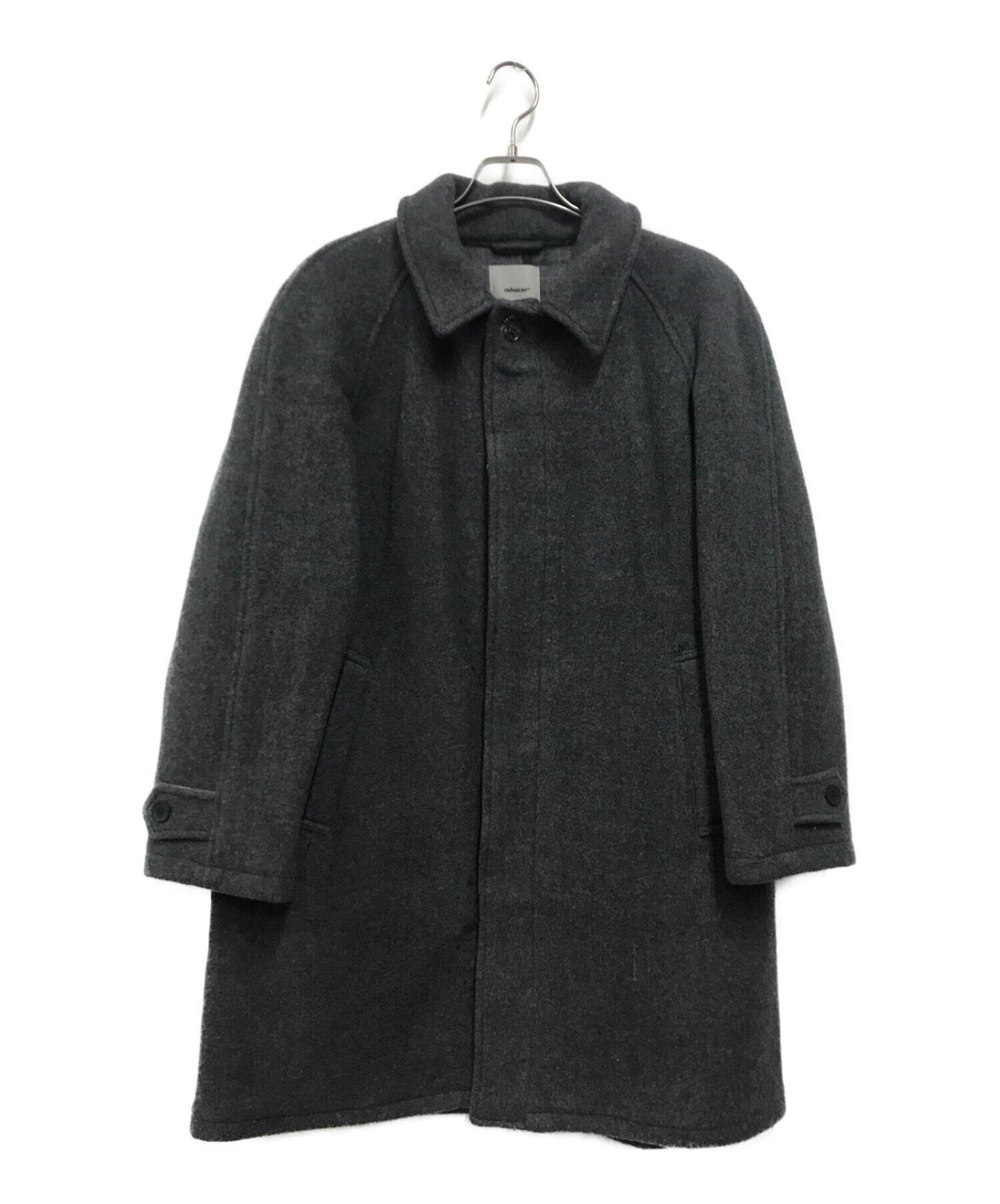 中古・古着通販】rehacer (レアセル) Wool Check Bonding Coat グレー