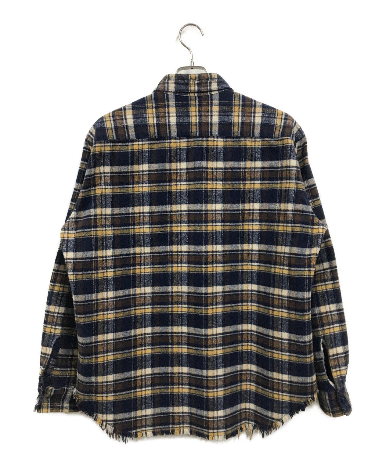 Rags McGREGOR (ラグス マクレガー) BIG FLANNELSHIRT ブルー×ベージュ サイズ:L