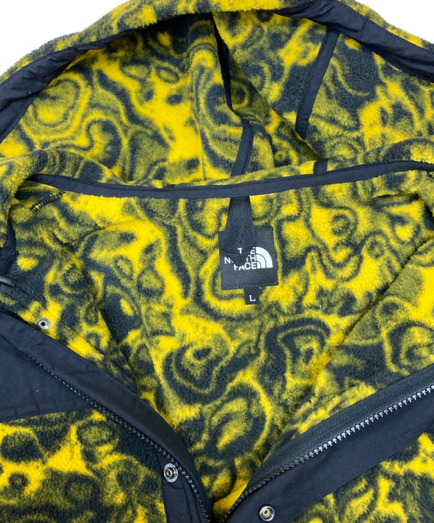 THE NORTH FACE (ザ ノース フェイス) レイジクラシックフリースジャケット イエロー×ブラック サイズ:L