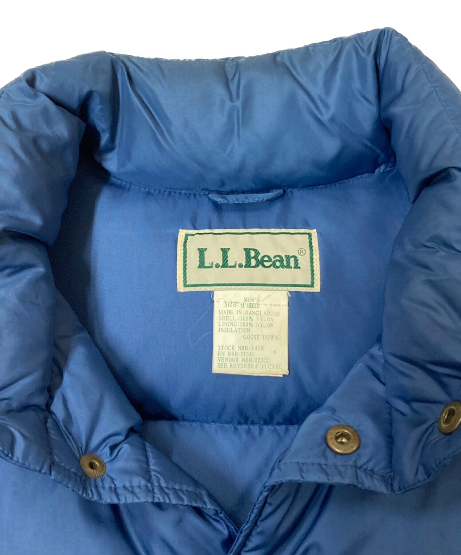 L.L.Bean (エルエルビーン) [古着]ダウンベスト ブルー サイズ:Ⅿ