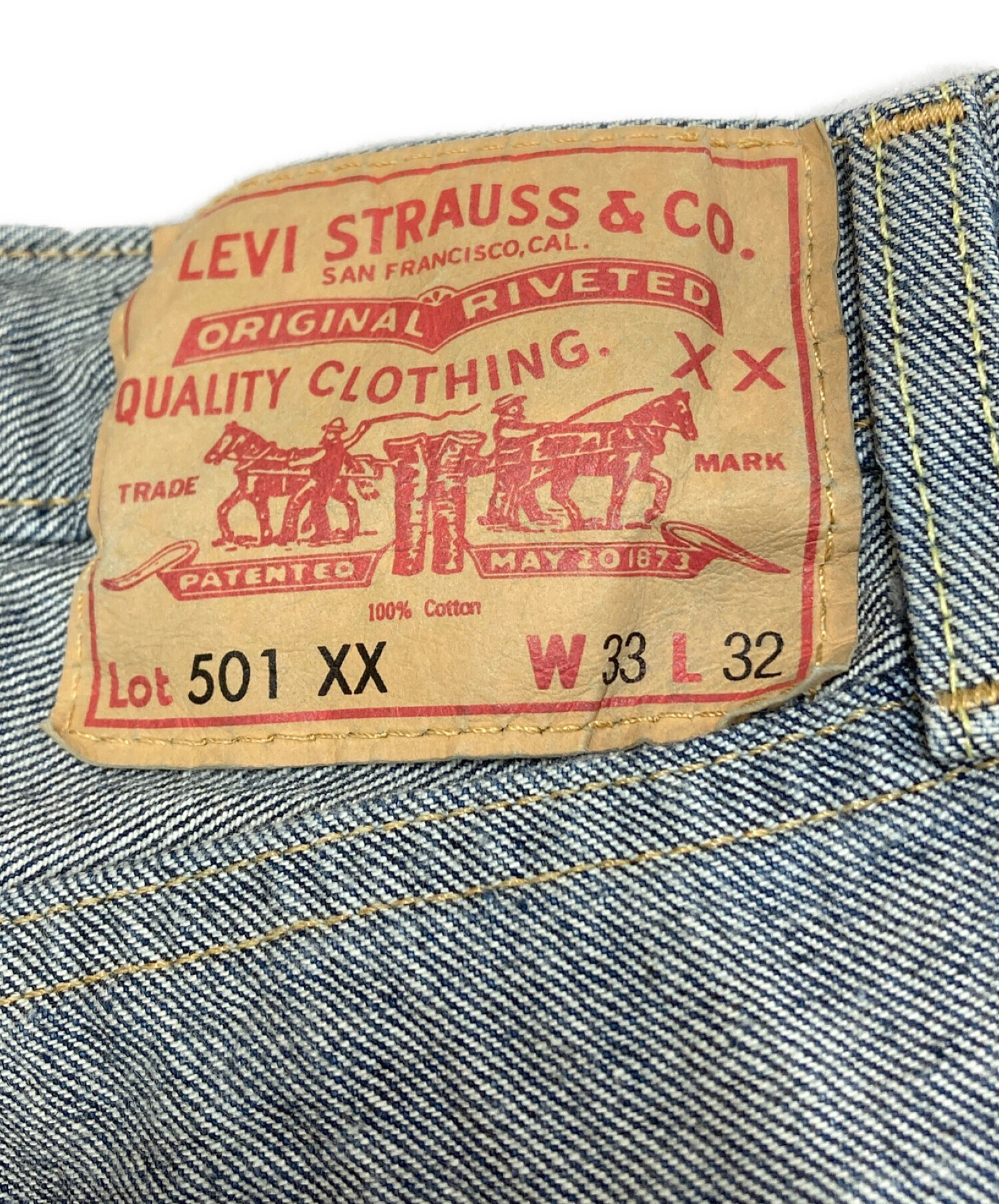 LEVI'S VINTAGE CLOTHING (リーバイスヴィンテージクロージング) INSIDE OUT 501 グレー サイズ:W33